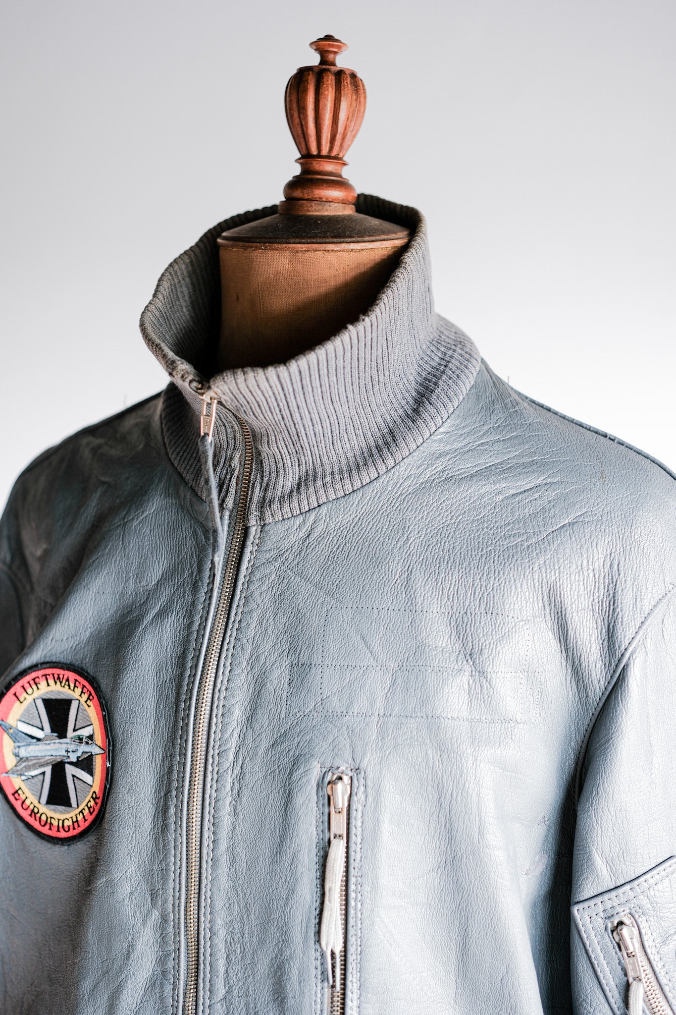 【~70’s】West German Air Force Pilot Leather Jacket With Patches Size.190/100