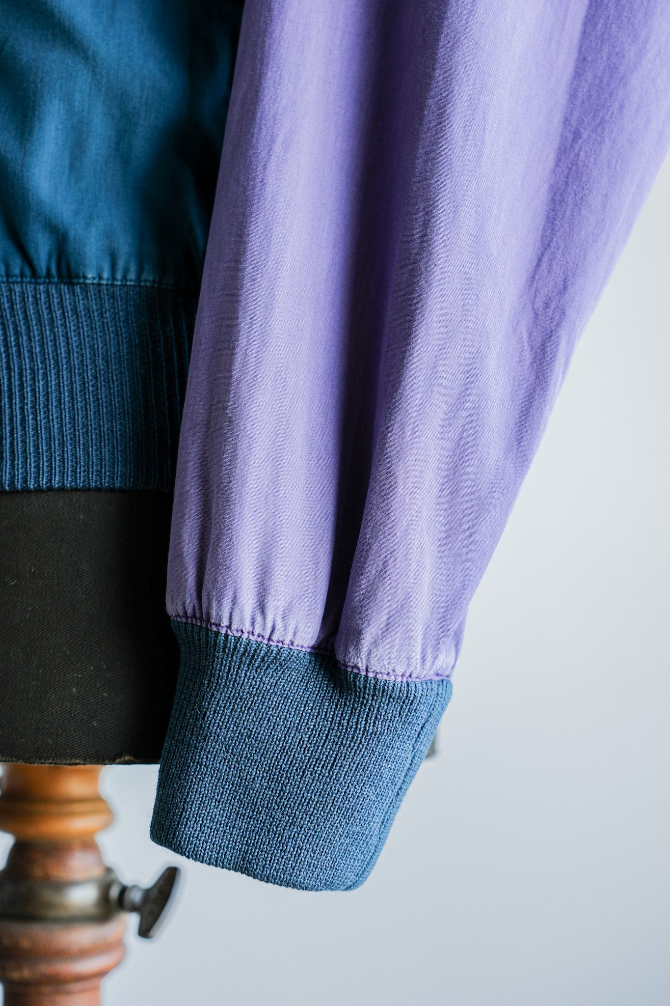 【~80's】Old GIORGIO ARMANI 2 Tone Zip Up Cotton Blouson