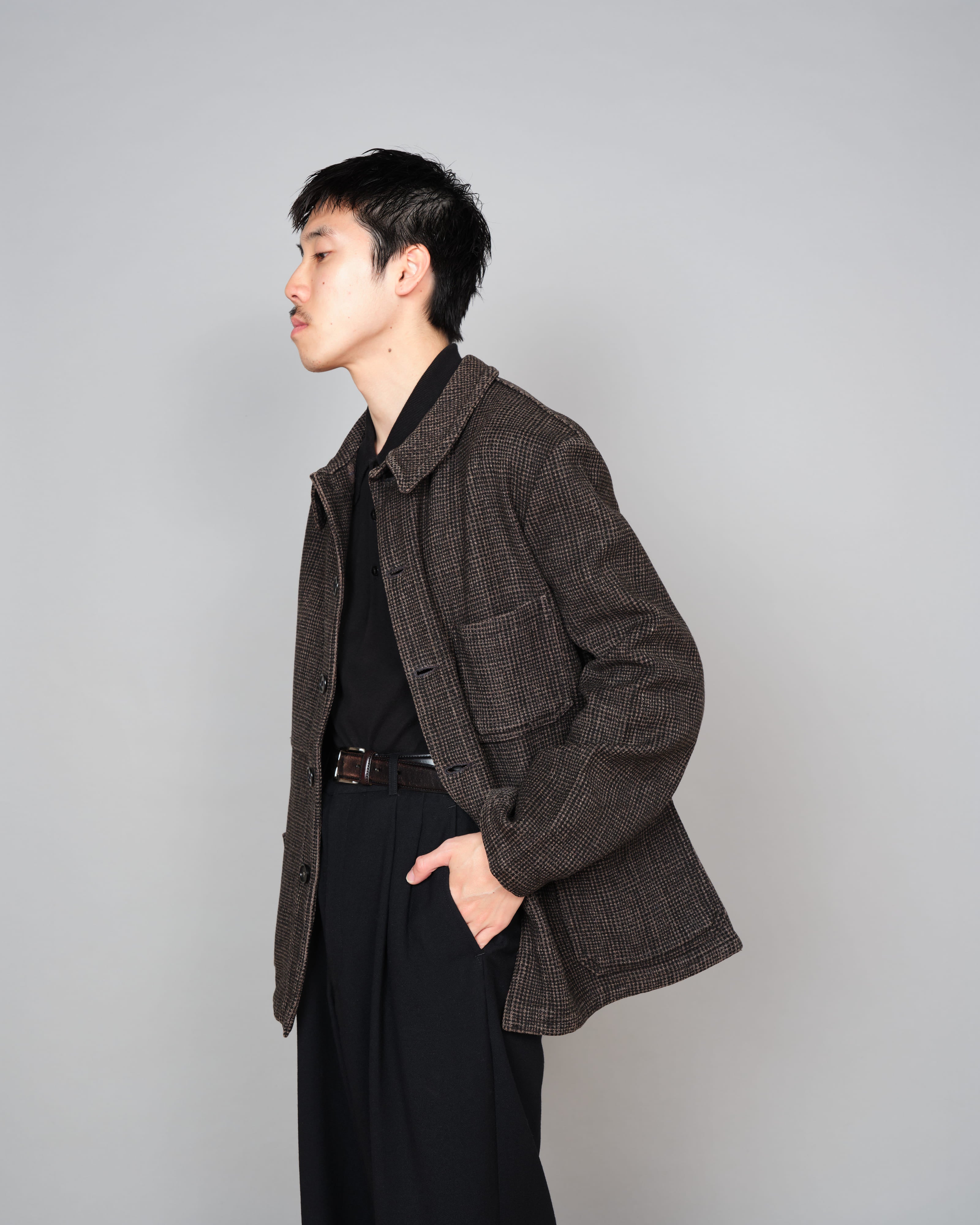 【~50’s】French Vintage Wool Plaid Work Jacket "Pascal"