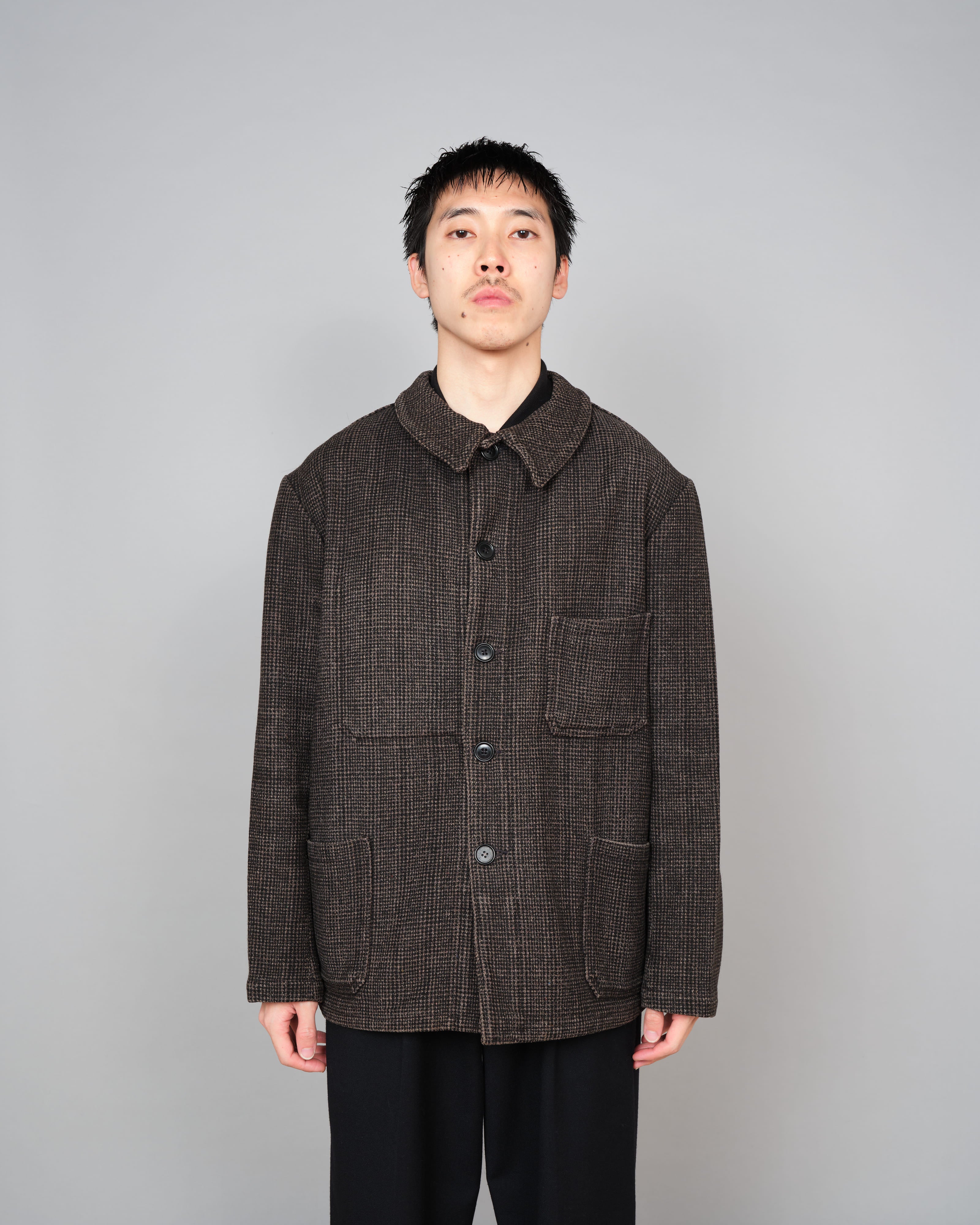 【~50’s】French Vintage Wool Plaid Work Jacket "Pascal"