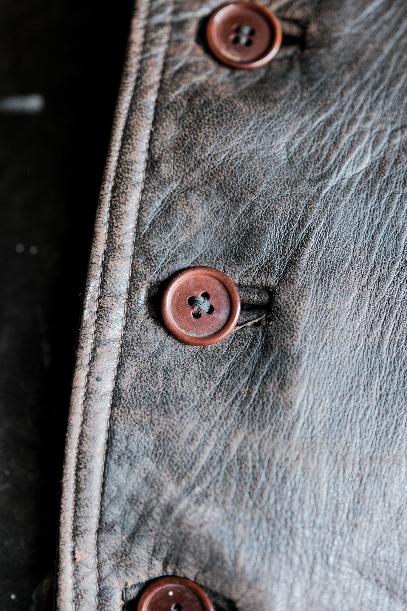 【~40's】French Army Cavalier Leather Vest