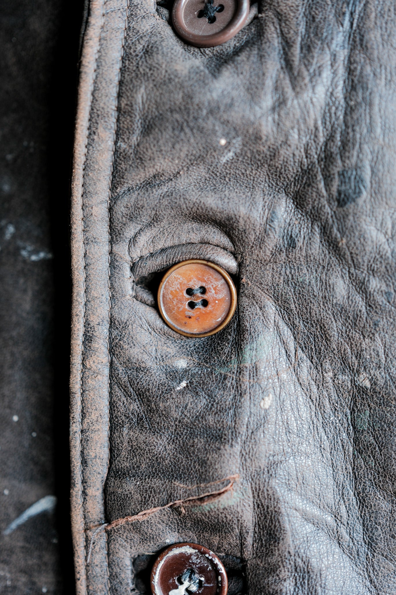 【~40's】French Army Cavalier Leather Vest