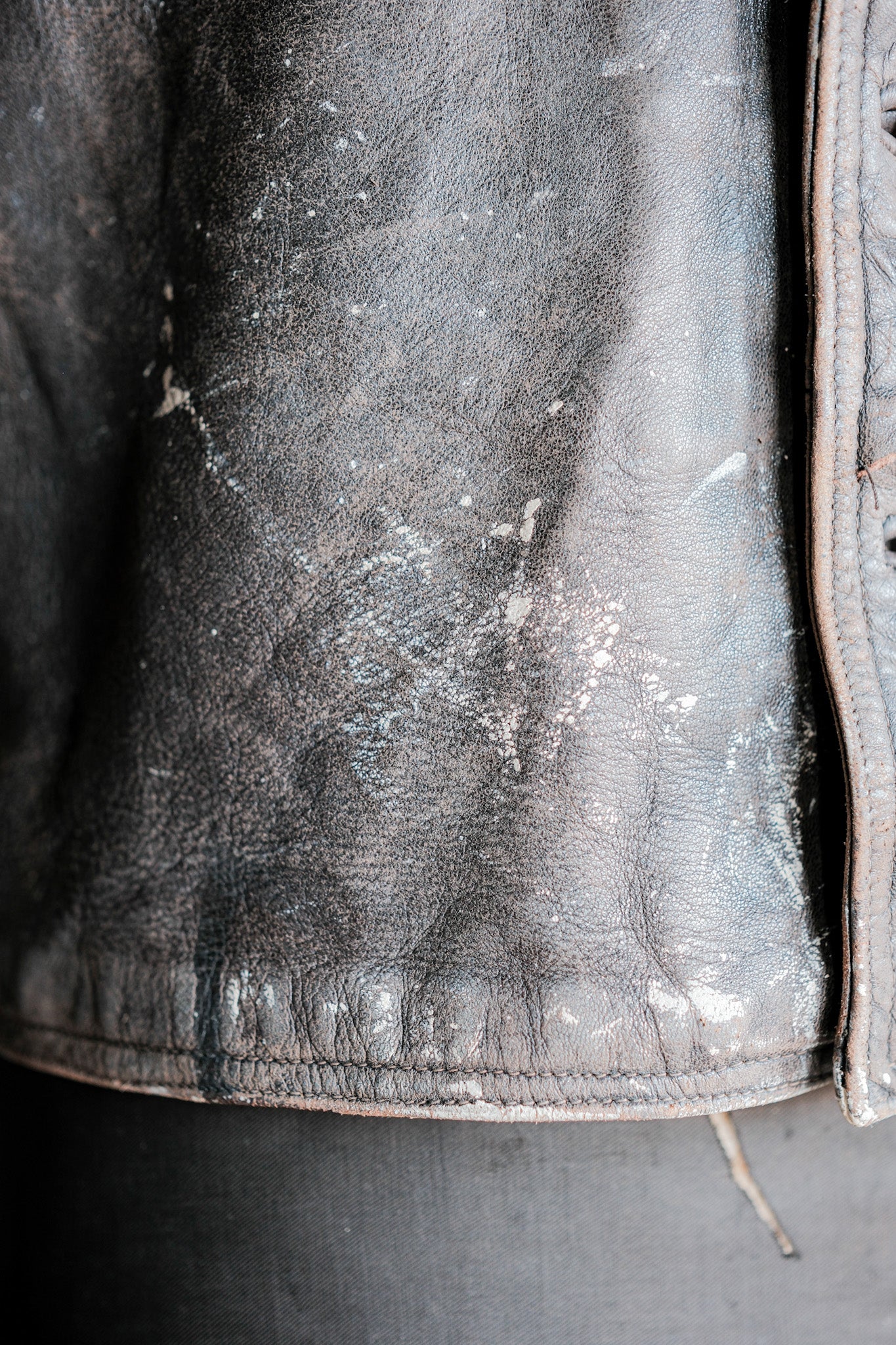 【~40's】French Army Cavalier Leather Vest