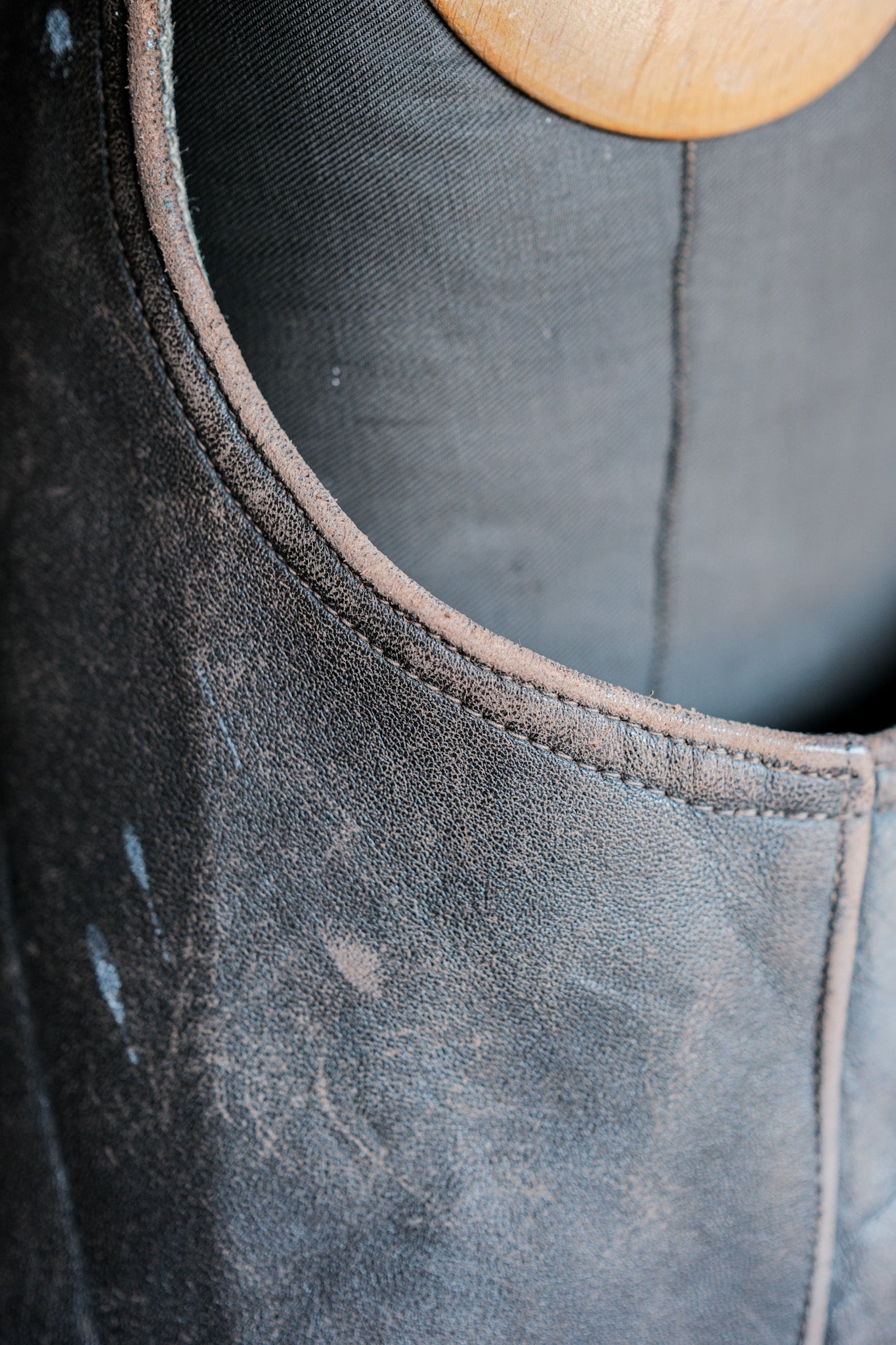 【~40's】French Army Cavalier Leather Vest