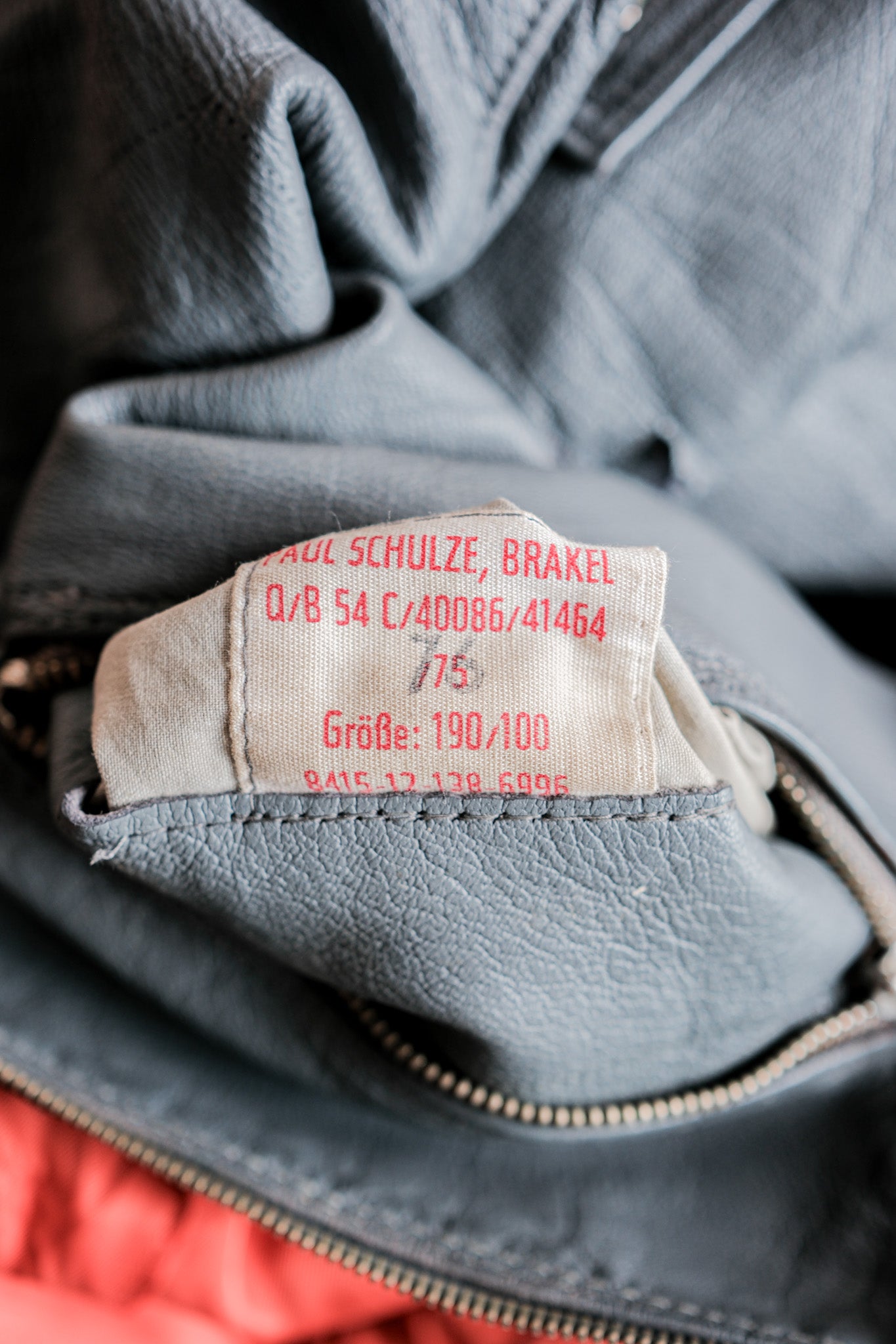 【~70’s】West German Air Force Pilot Leather Jacket With Patches Size.190/100