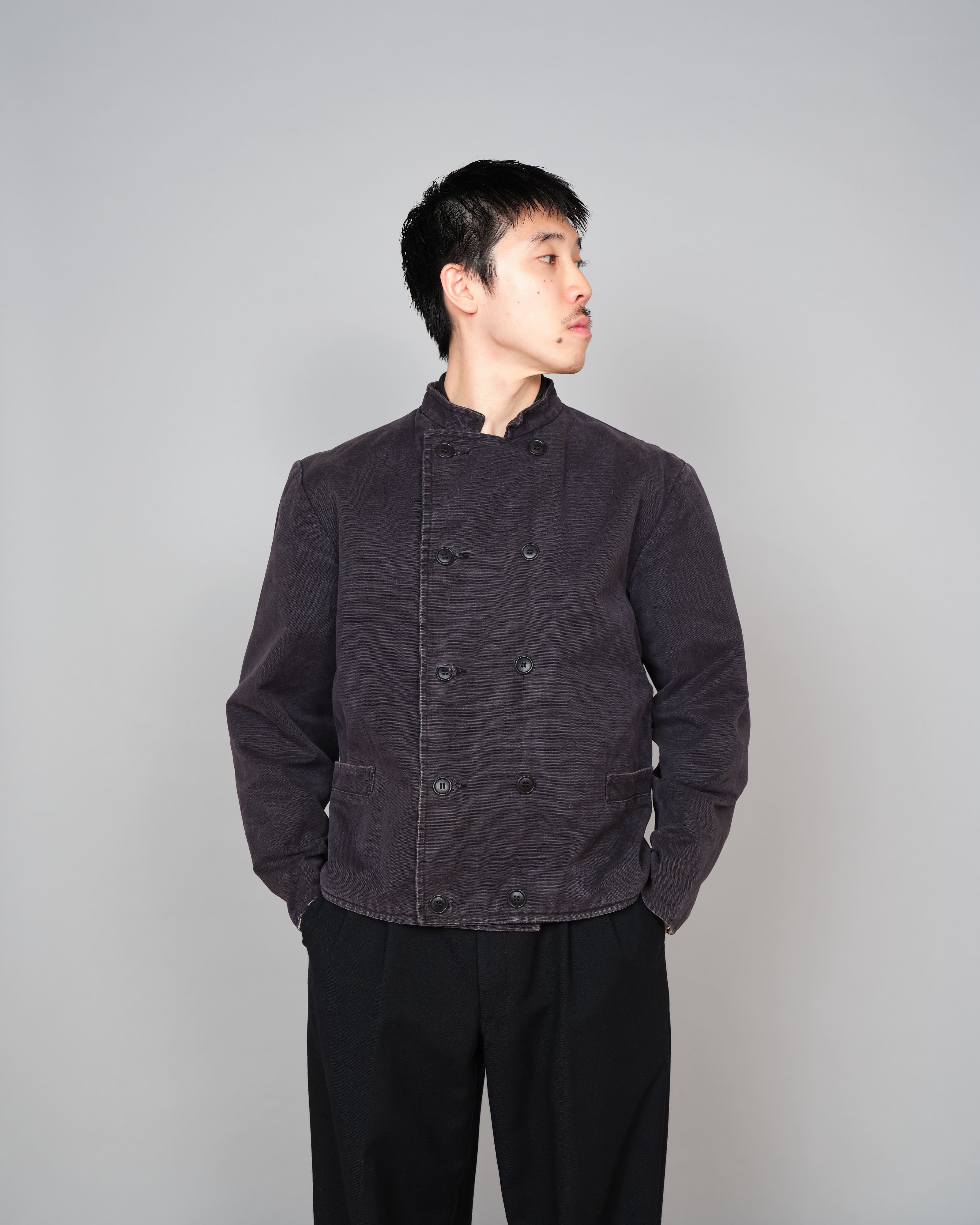 【~30's】Swedish Army Double Breasted Tank Crew Jacket Size.N100M