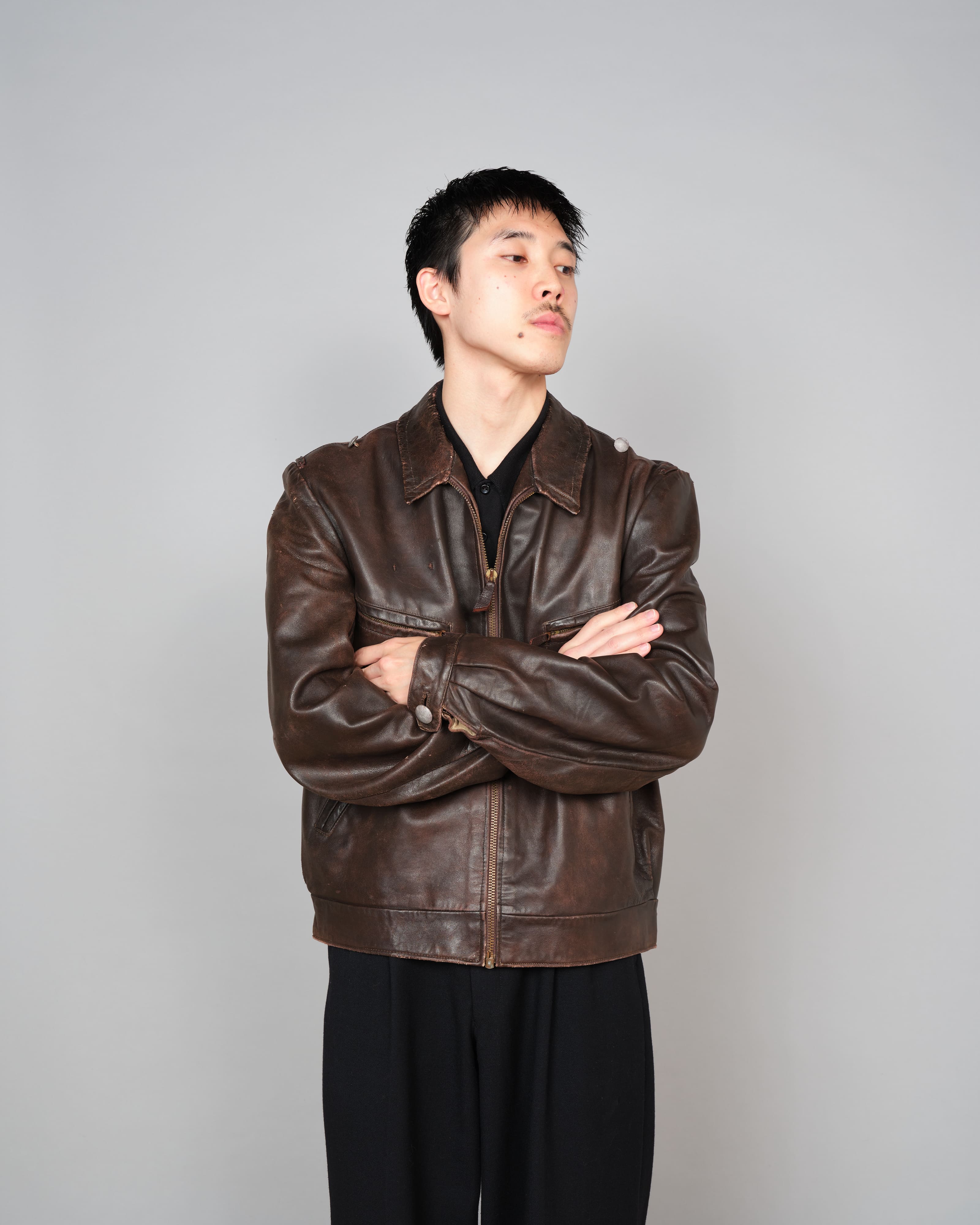 【~40’s】WWII German Air Force Personal Leather Flight Jacket "Luftwaffe"