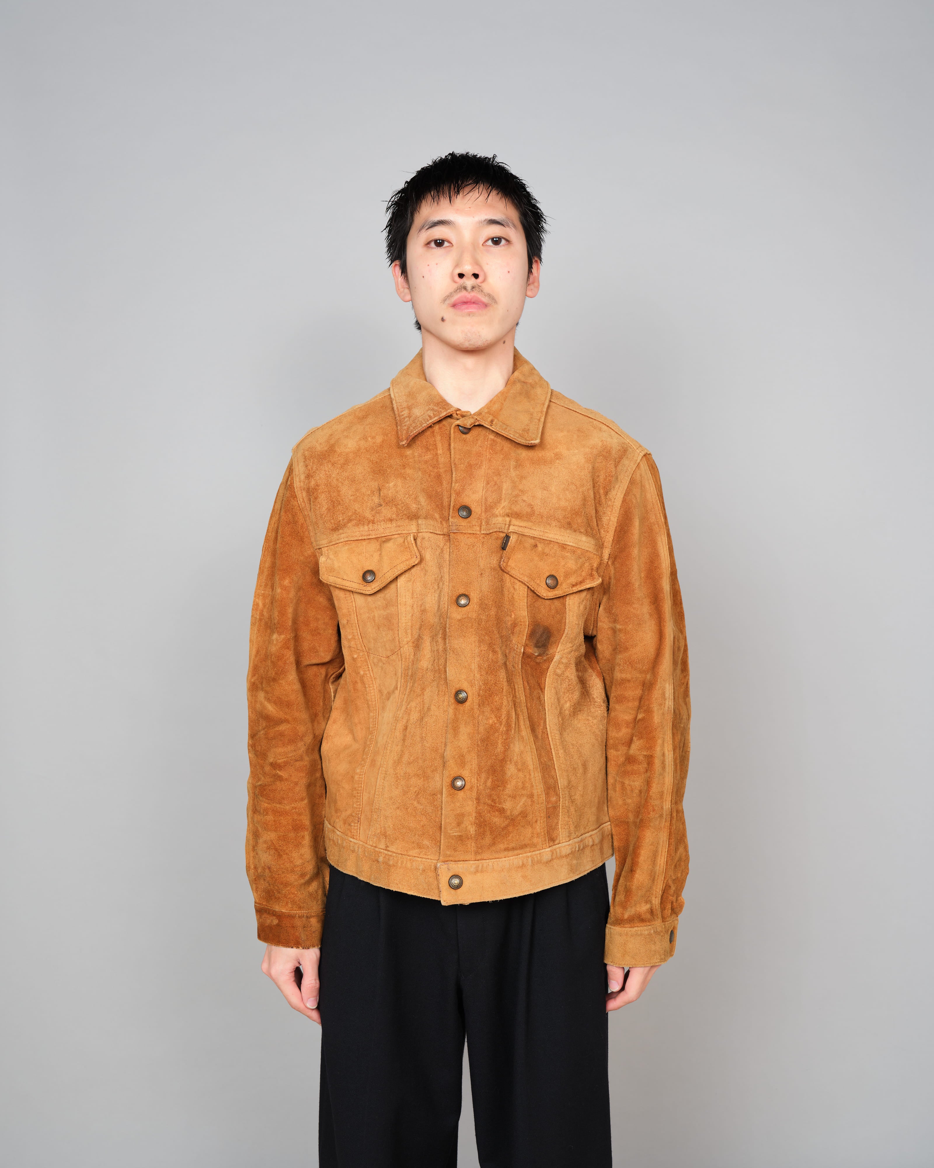 【~70's】Vintage Levi's Suede Leather Trucker Jacket
