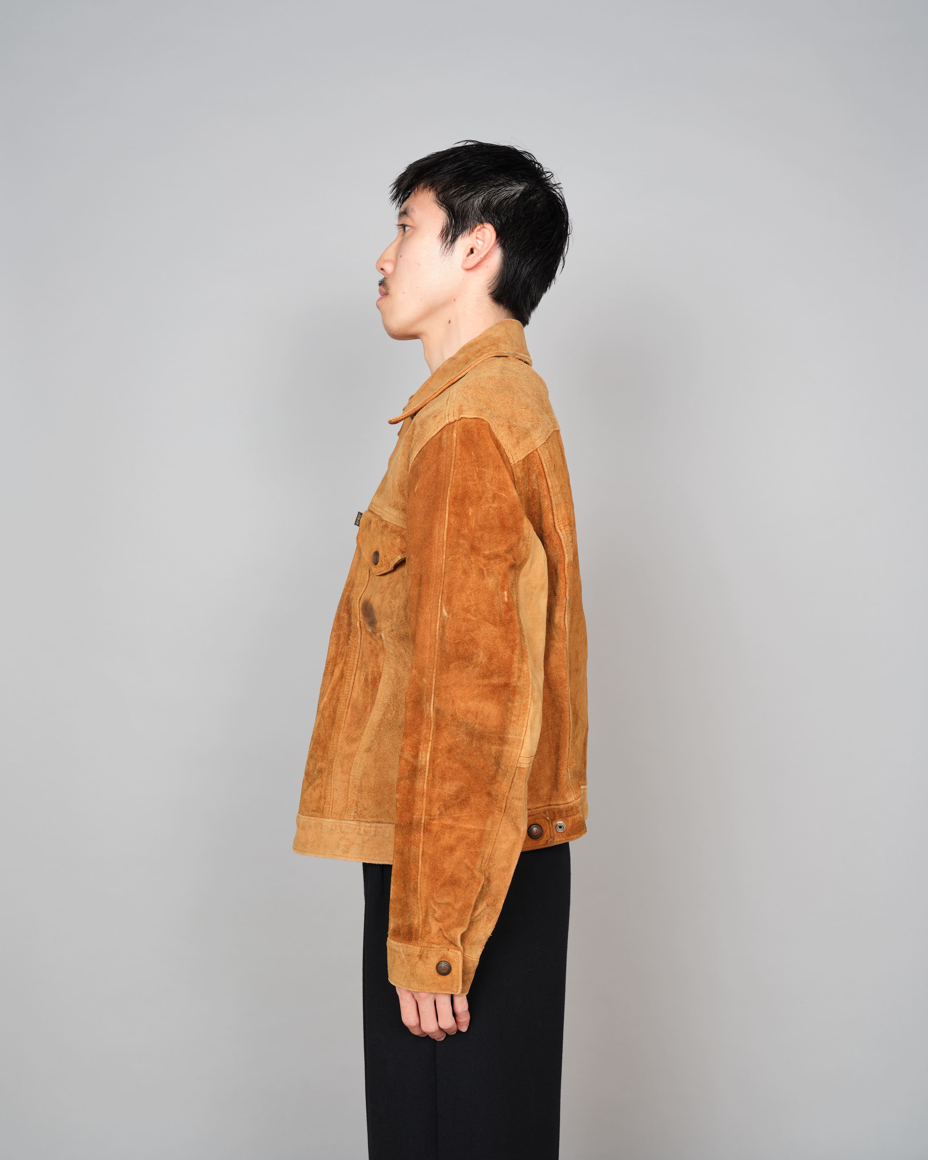 【~70's】Vintage Levi's Suede Leather Trucker Jacket