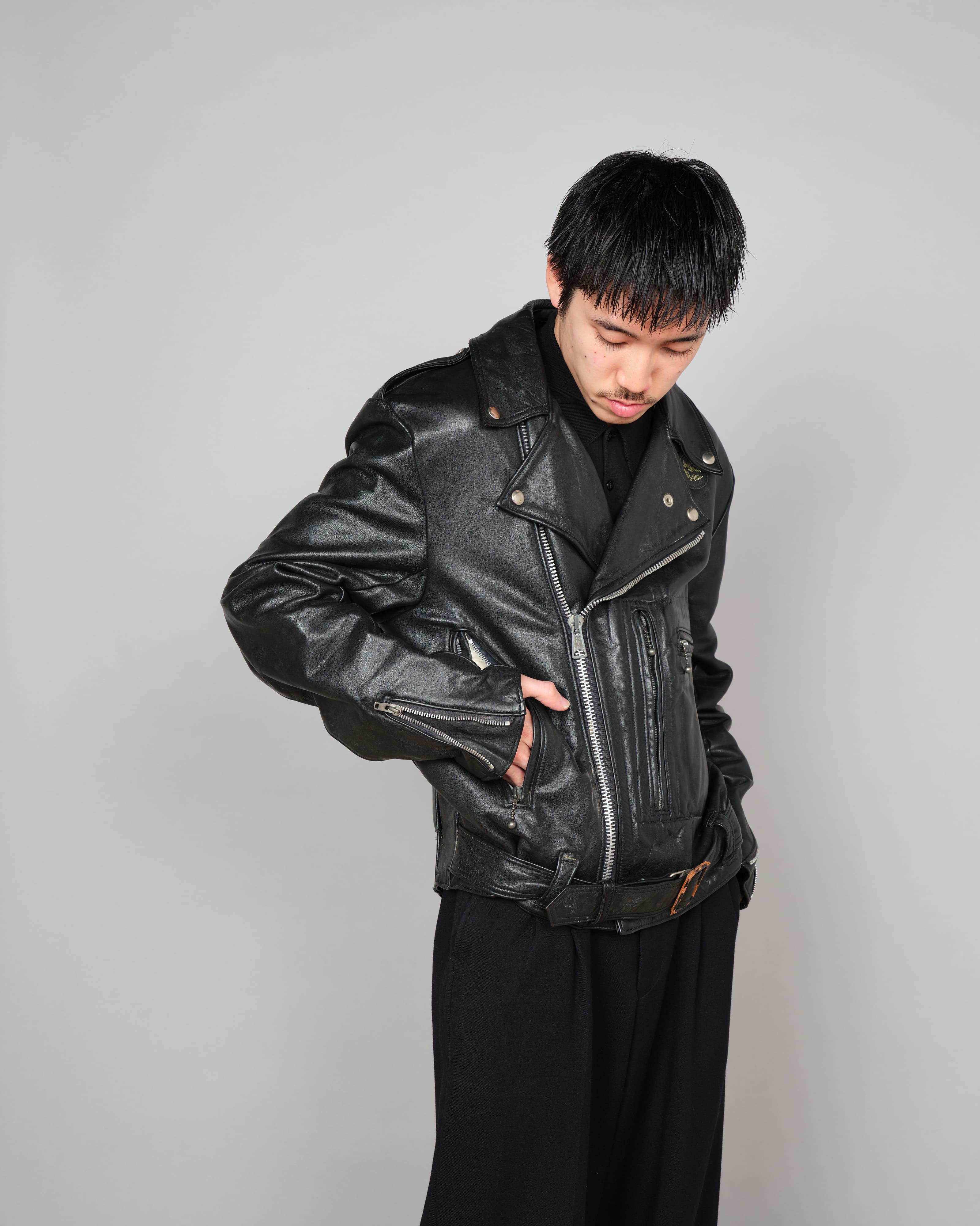 【~70’s】Vintage Lewis Leathers Leather Double Riders Jacket Size.42 "BRONX"