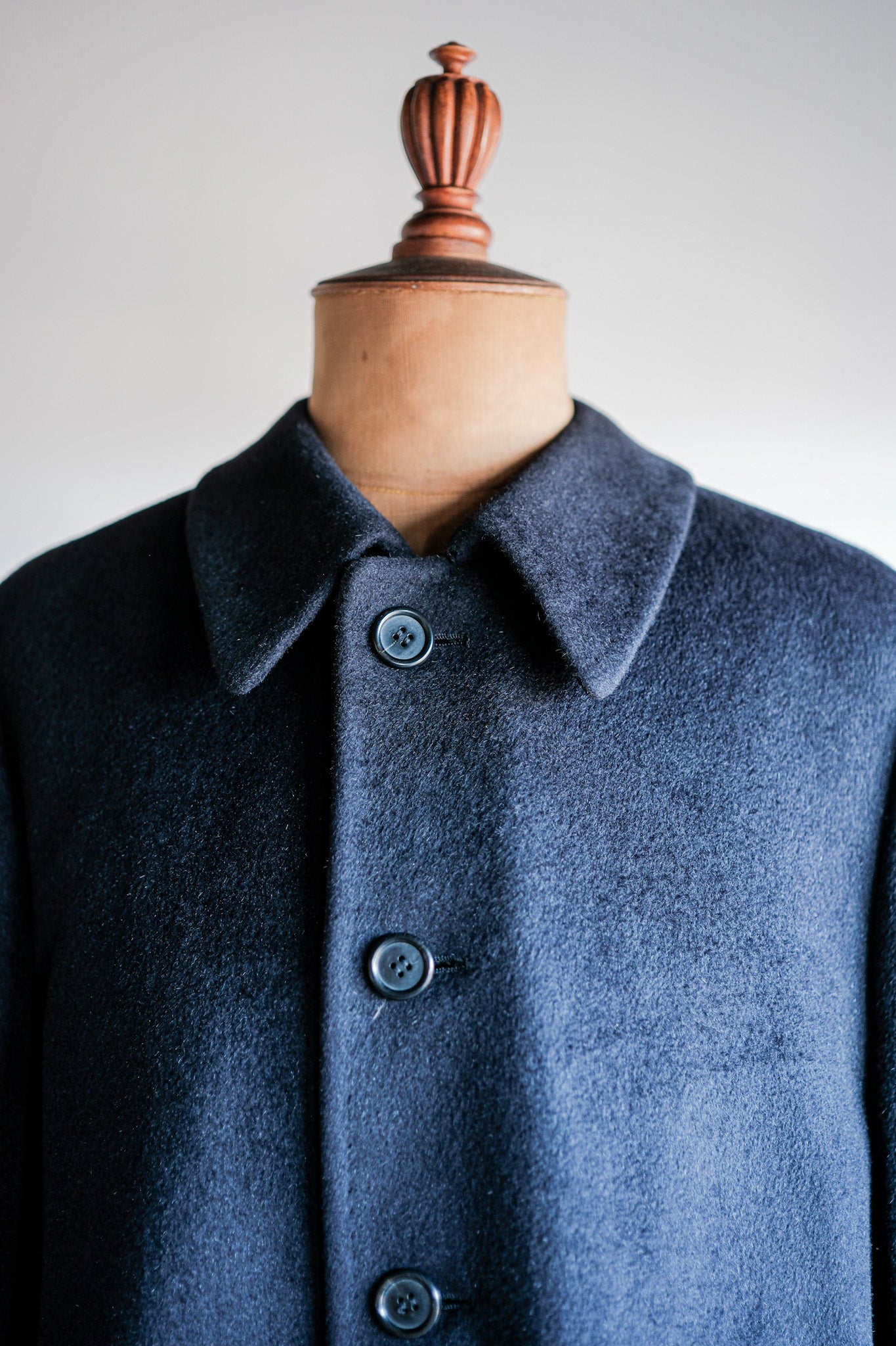【~00's】Old ARNYS PARIS Saddle Shoulder Angora Balmacaan Coat Size.42