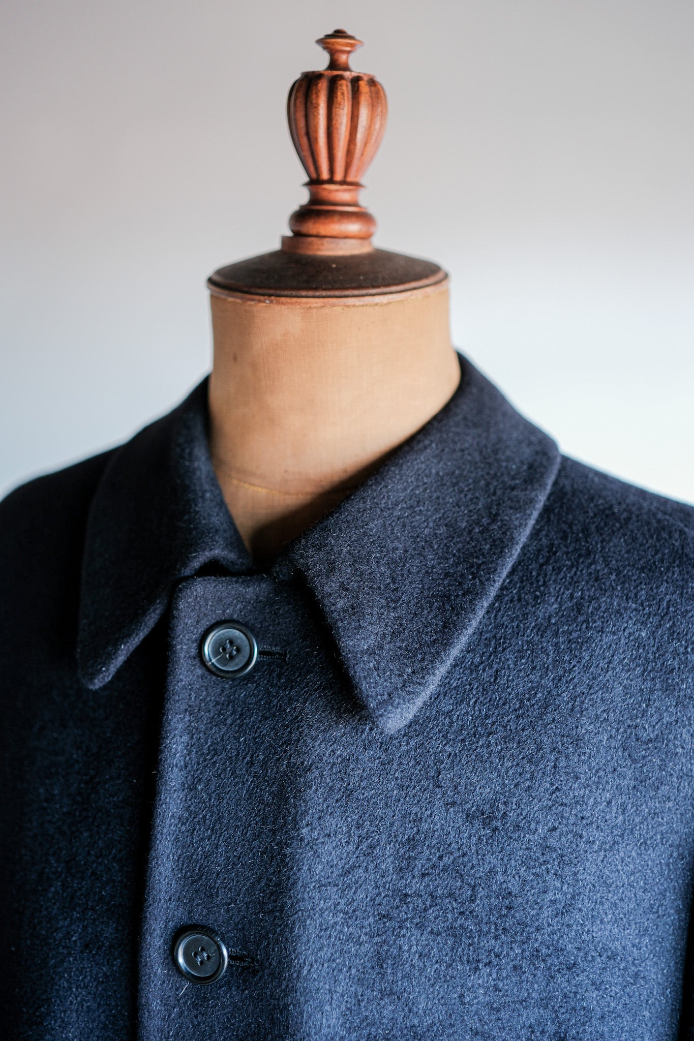 【~00's】Old ARNYS PARIS Saddle Shoulder Angora Balmacaan Coat Size.42