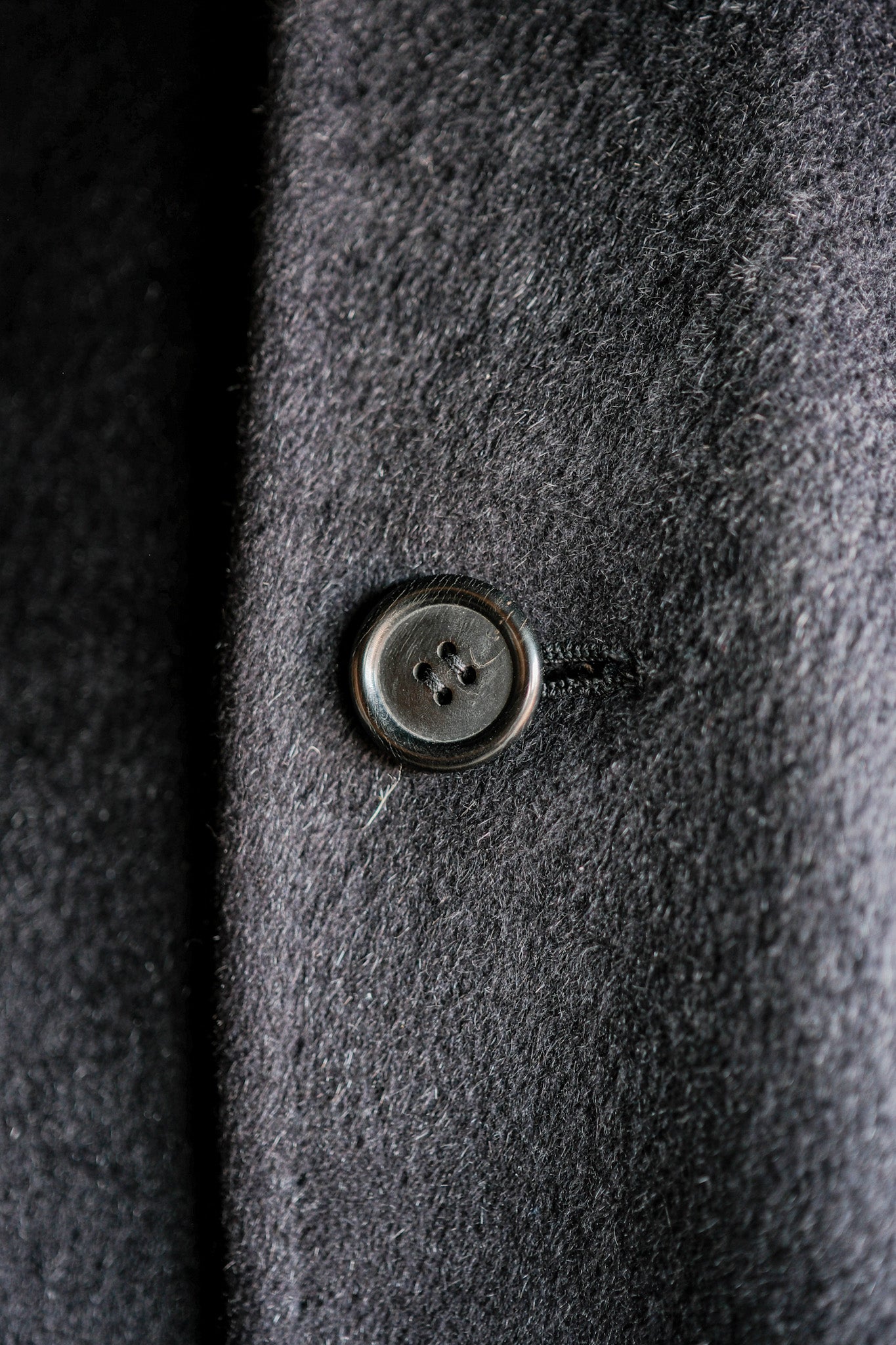 【~00's】Old ARNYS PARIS Saddle Shoulder Angora Balmacaan Coat Size.42