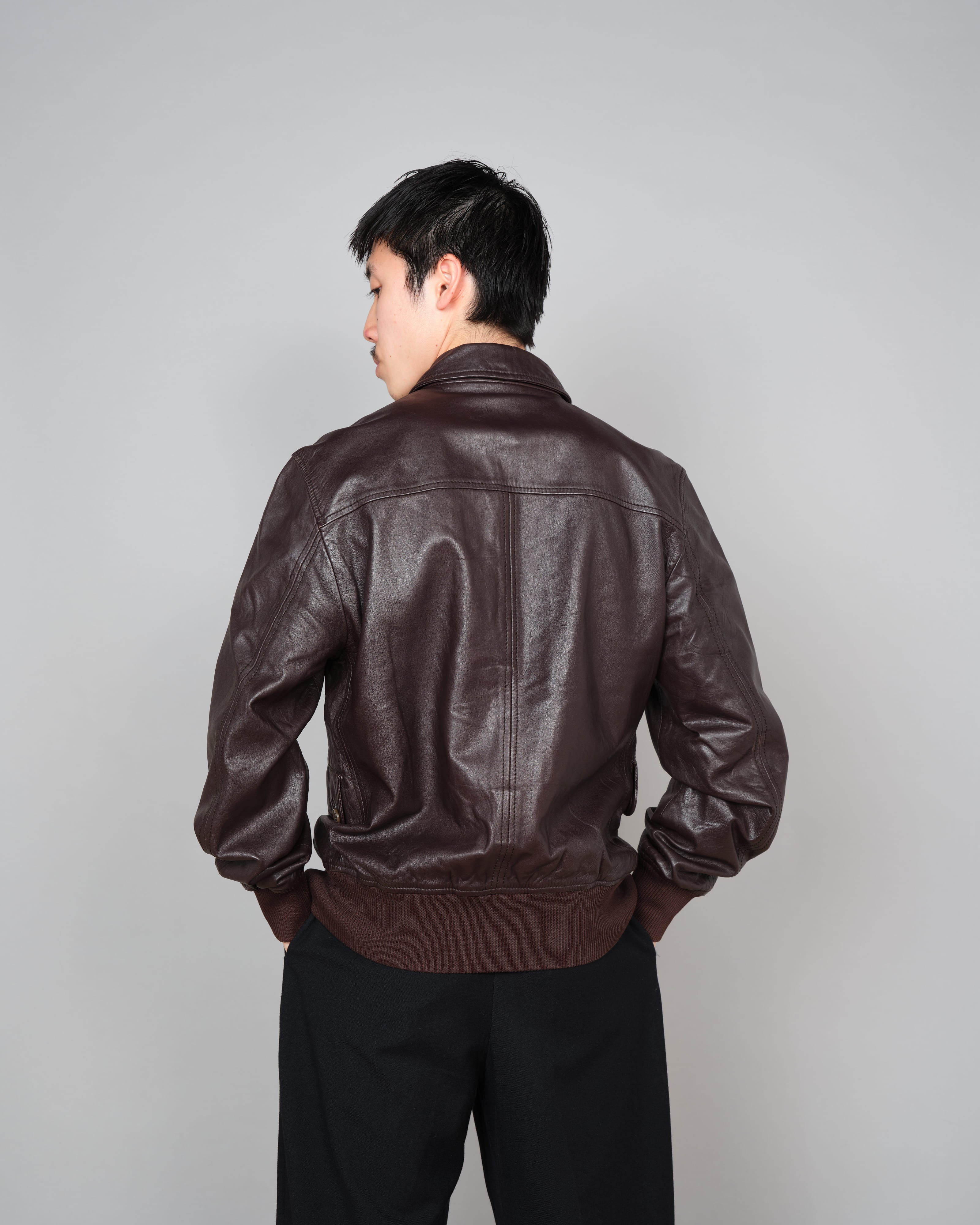 【~00’s】Old DOLCE&GABBANA Lambskin Leather Blouson Size.50