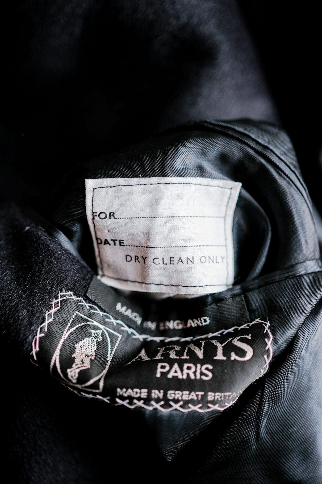 【~00's】Old ARNYS PARIS Saddle Shoulder Angora Balmacaan Coat Size.42