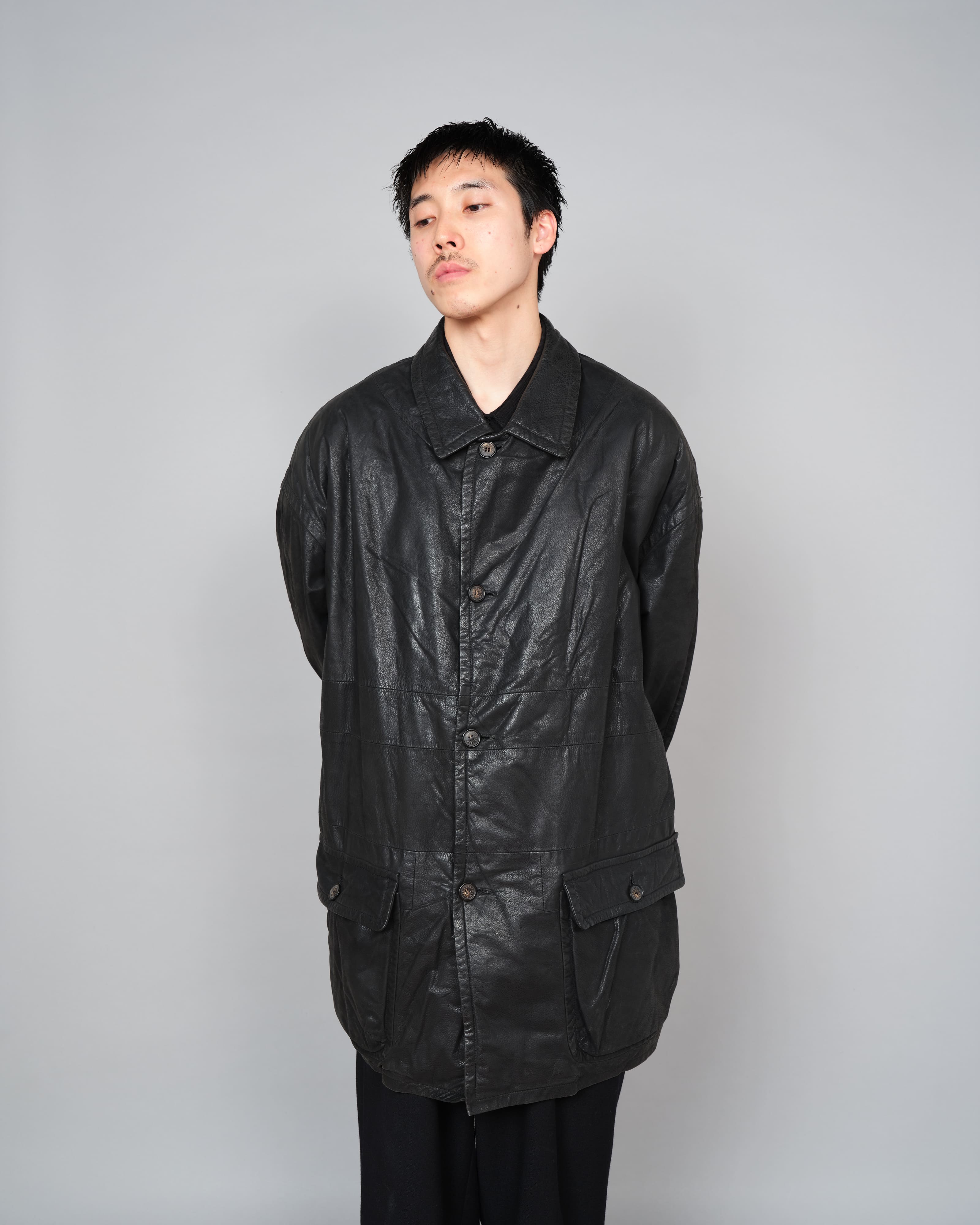 【~90's】Old SERAPHIN Deerskin Leather Jacket Size.52 "MARIE-LOUISE 別注"