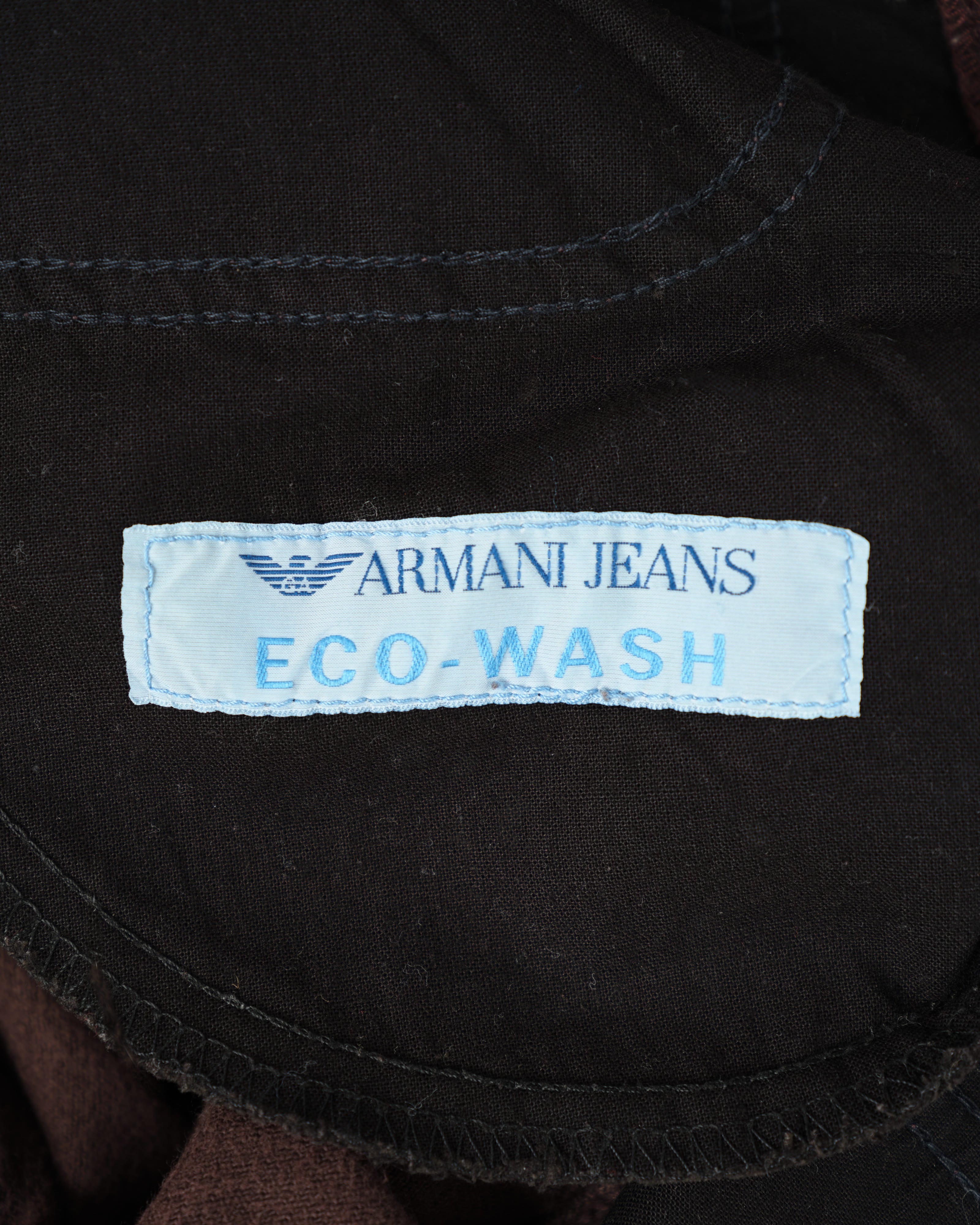 【~90’s】Old ARMANI JEANS Brown Cotton Twill Trousers Size.30