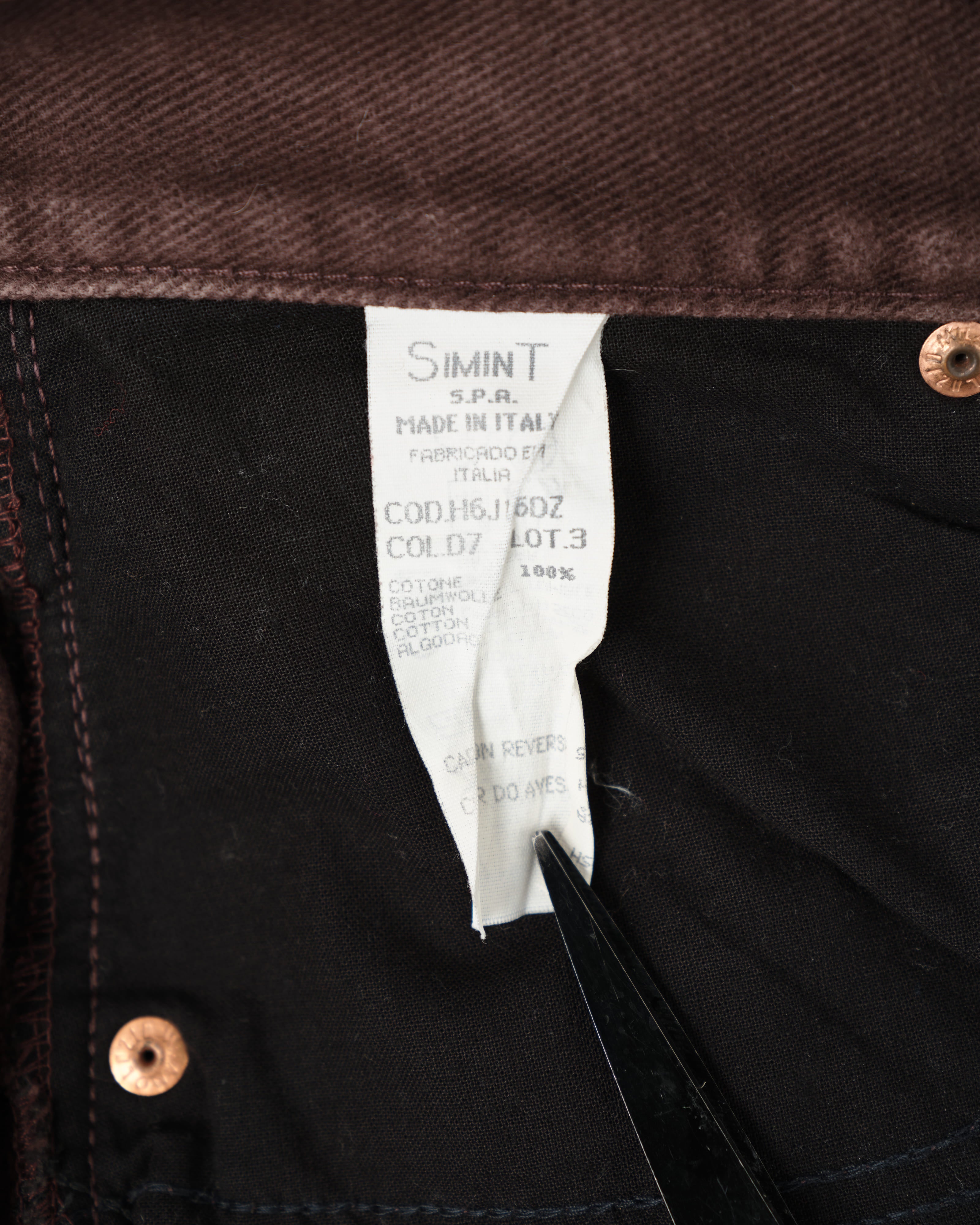 【~90’s】Old ARMANI JEANS Brown Cotton Twill Trousers Size.30