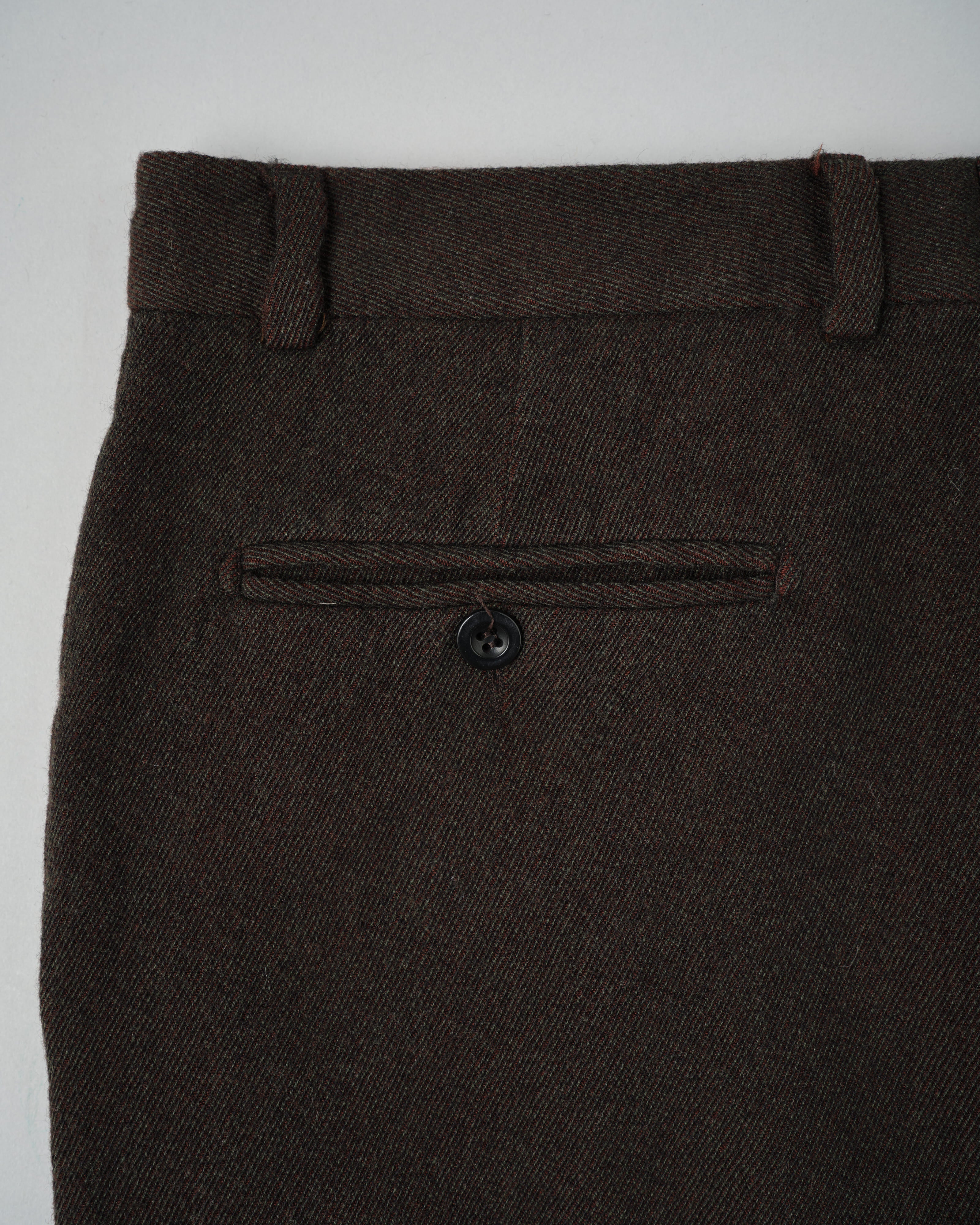 【~90's】Old Hermès Paris 2 Tuck Wool Trousers Size.50