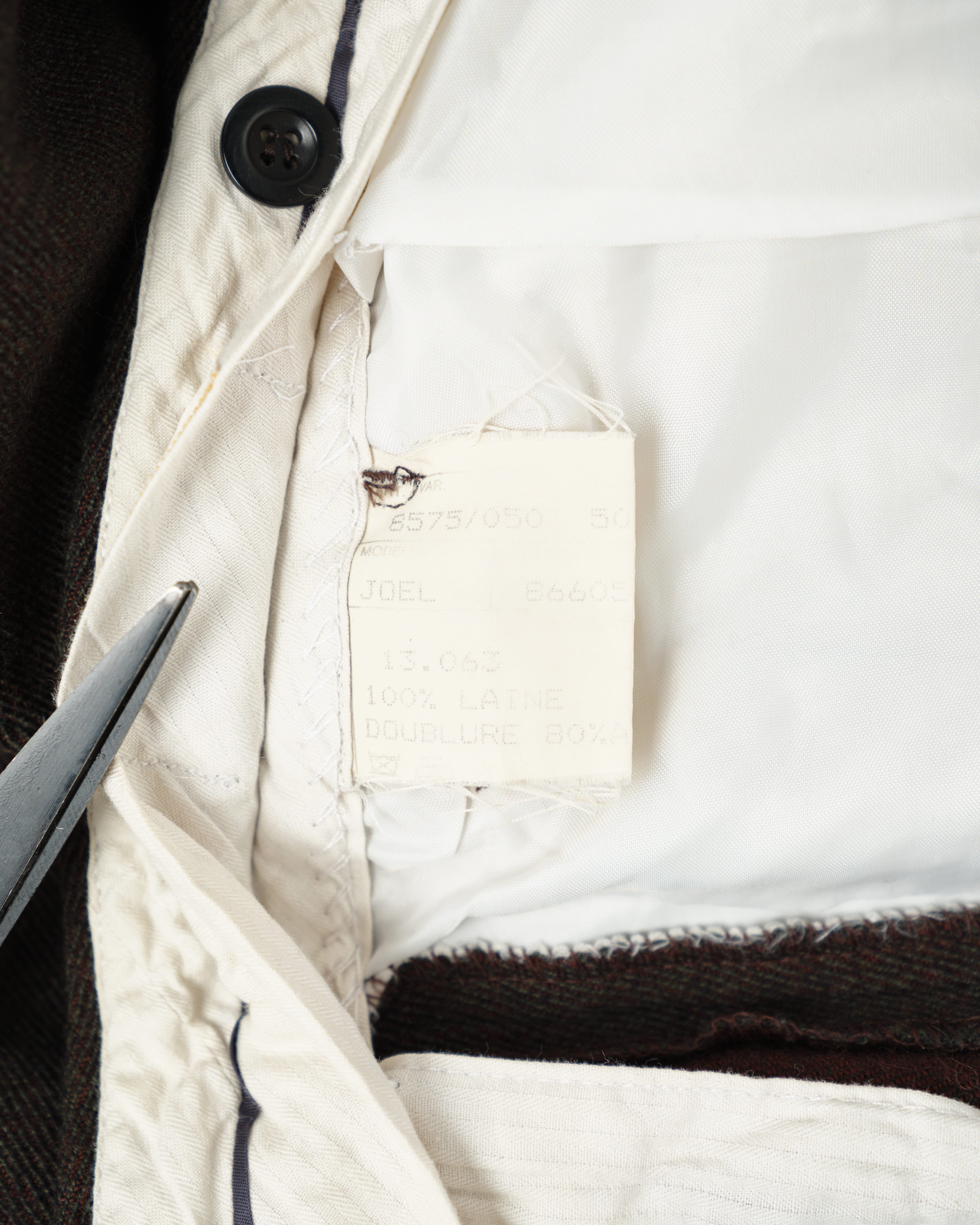 【~90's】Old Hermès Paris 2 Tuck Wool Trousers Size.50