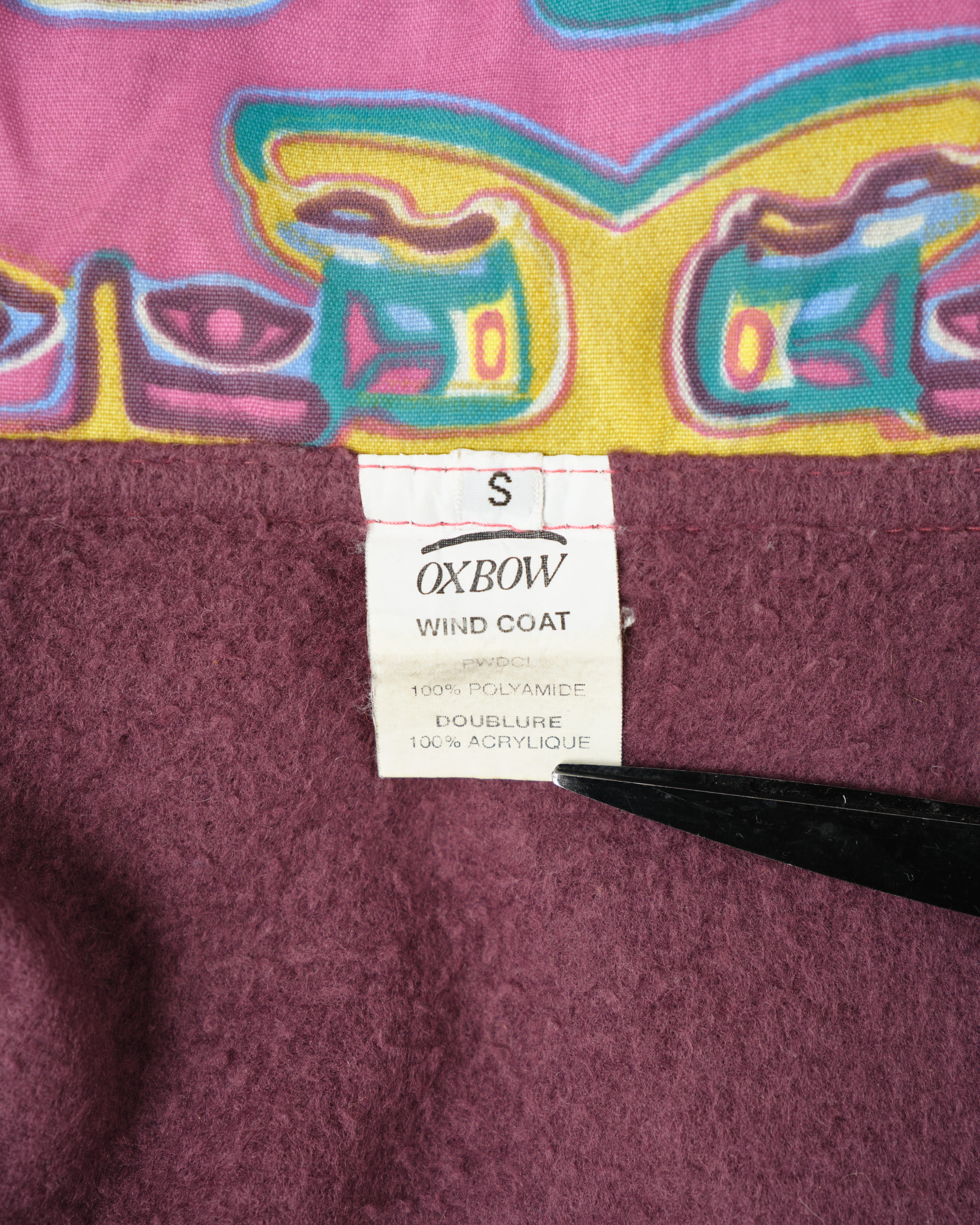 【~90’s】Old OXBOW Polyamide Patterned Wind Coat Size.S