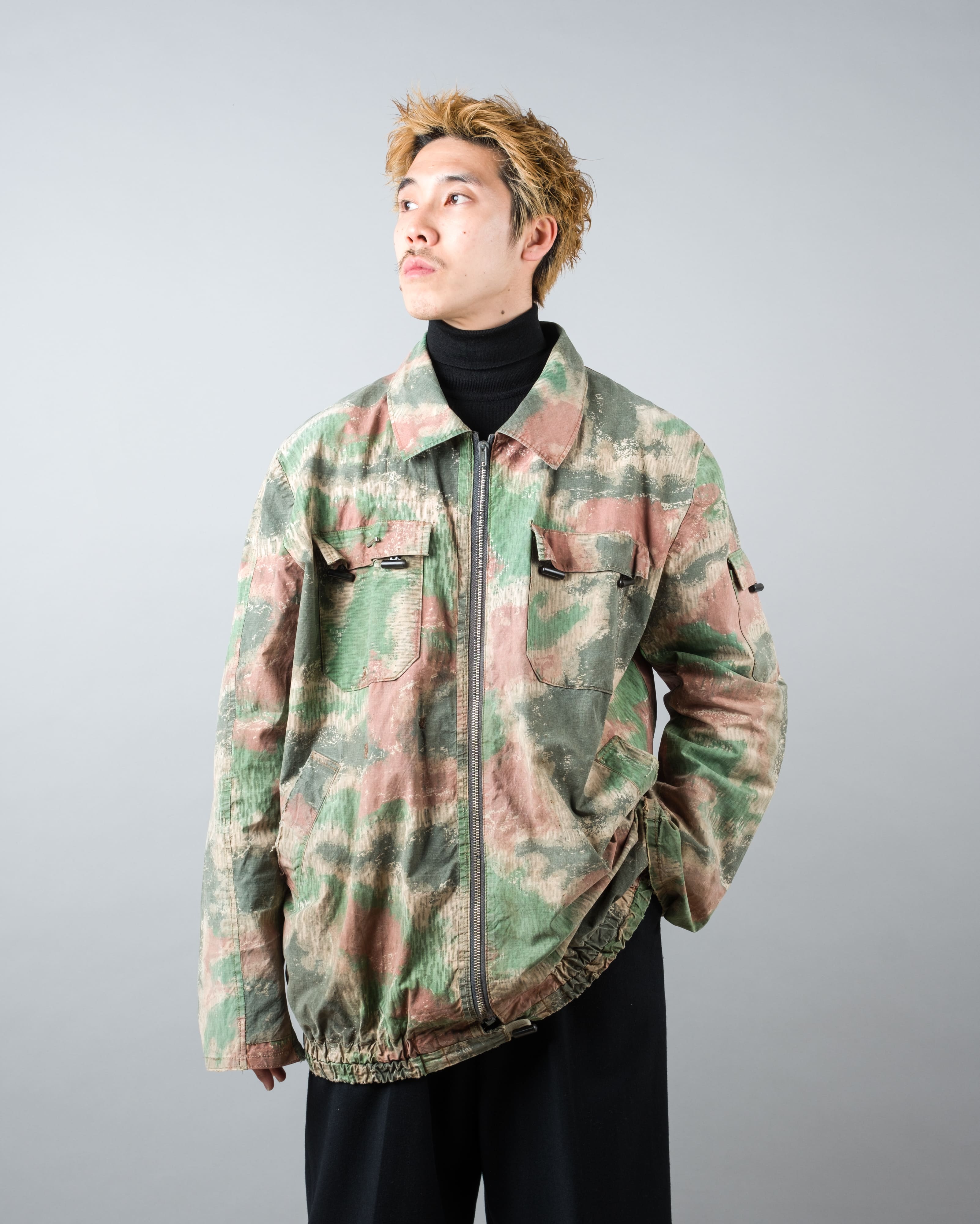 【~60's】Czechoslovakian Army Sumpfmuster Pattern Camouflage Zip Up Jacket "Localmade"