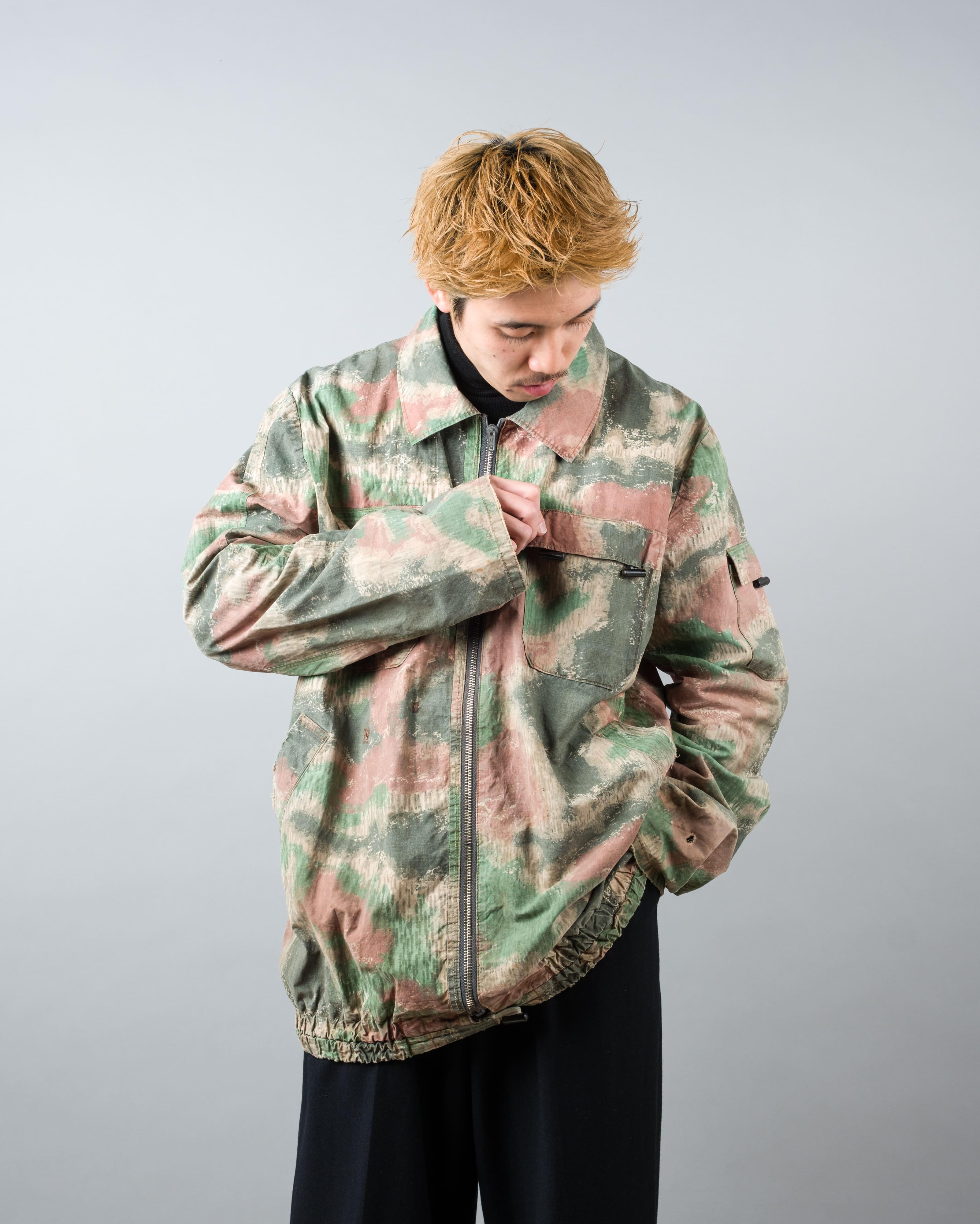 【~60's】Czechoslovakian Army Sumpfmuster Pattern Camouflage Zip Up Jacket "Localmade"