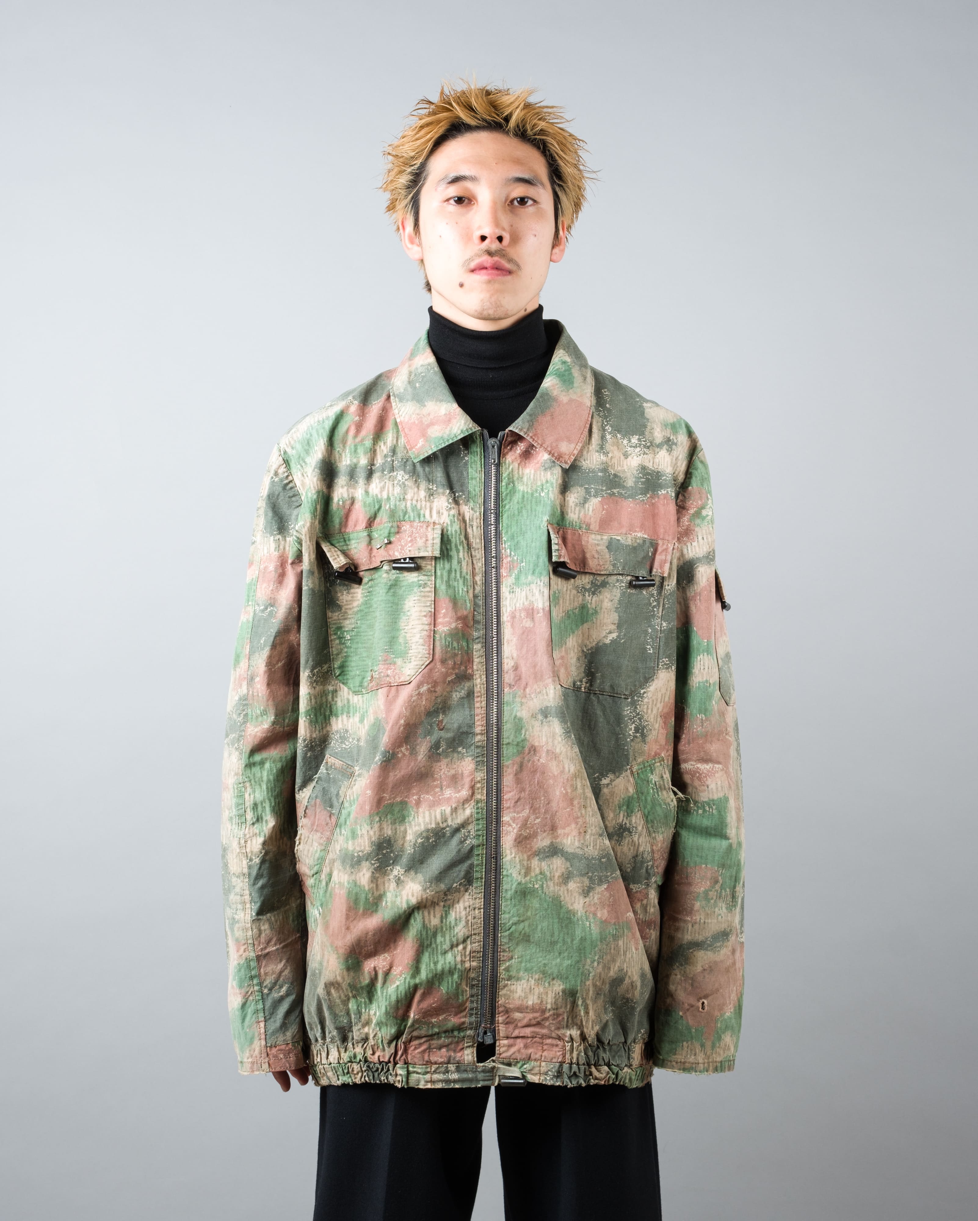【~60's】Czechoslovakian Army Sumpfmuster Pattern Camouflage Zip Up Jacket "Localmade"