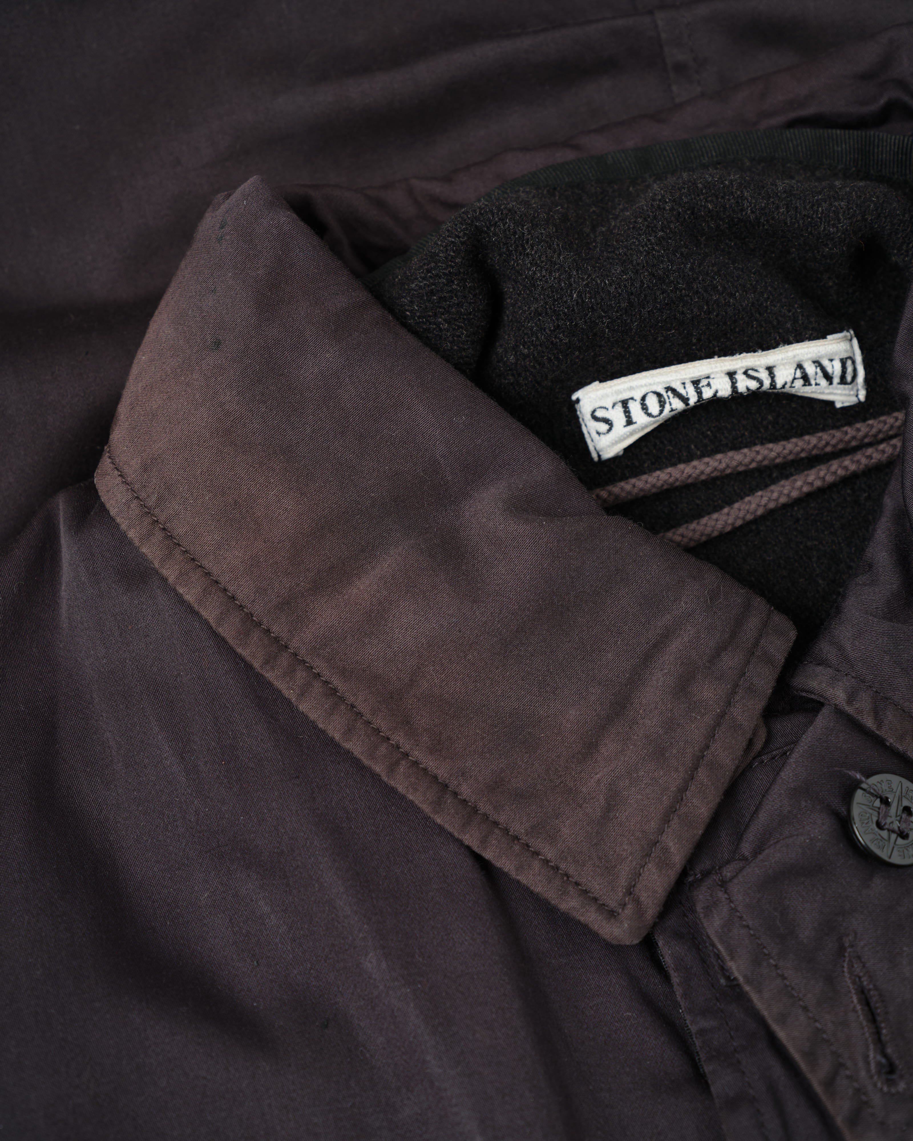 【97AW】Old STONE ISLAND Garment Dyed Cotton Jacket With Liner Size.M "RASO GOMMATO" "Green Edge"
