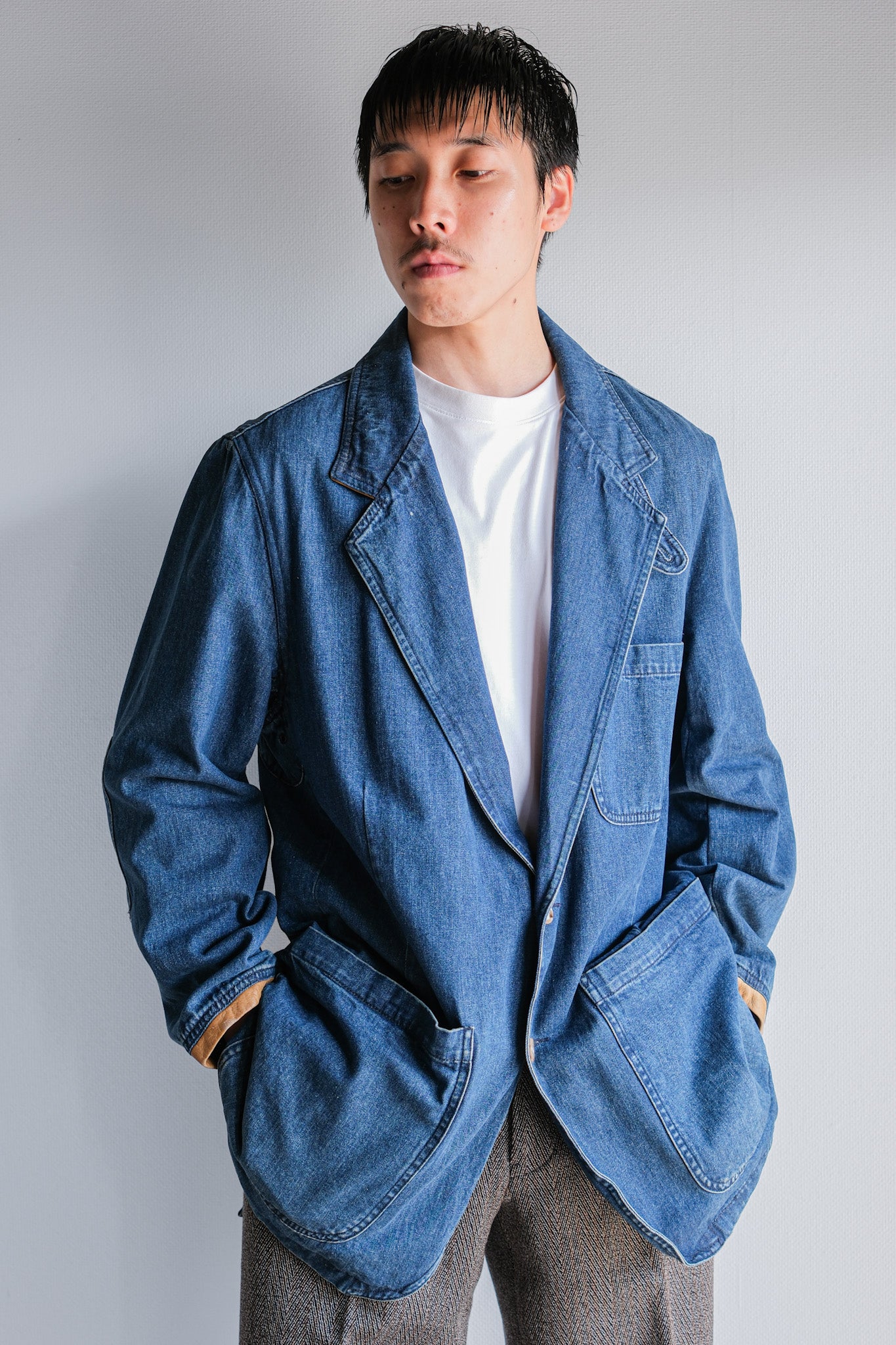 【~90's】Vintage Willis&Geiger High Ridge Lodge Denim Jacket Size.M