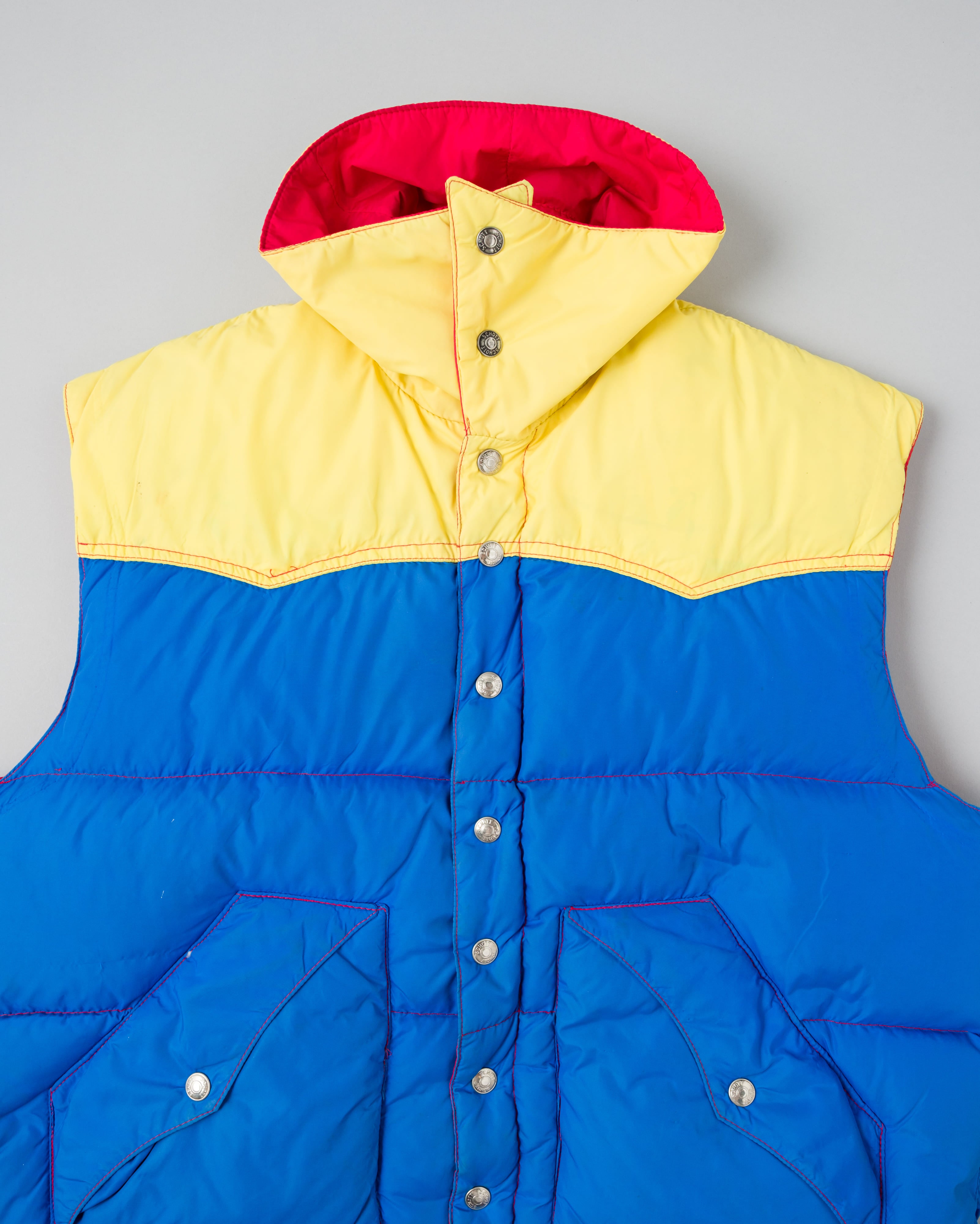 【~90’s】Old Schott 3 Tone Puffer Down Vest Size.XL