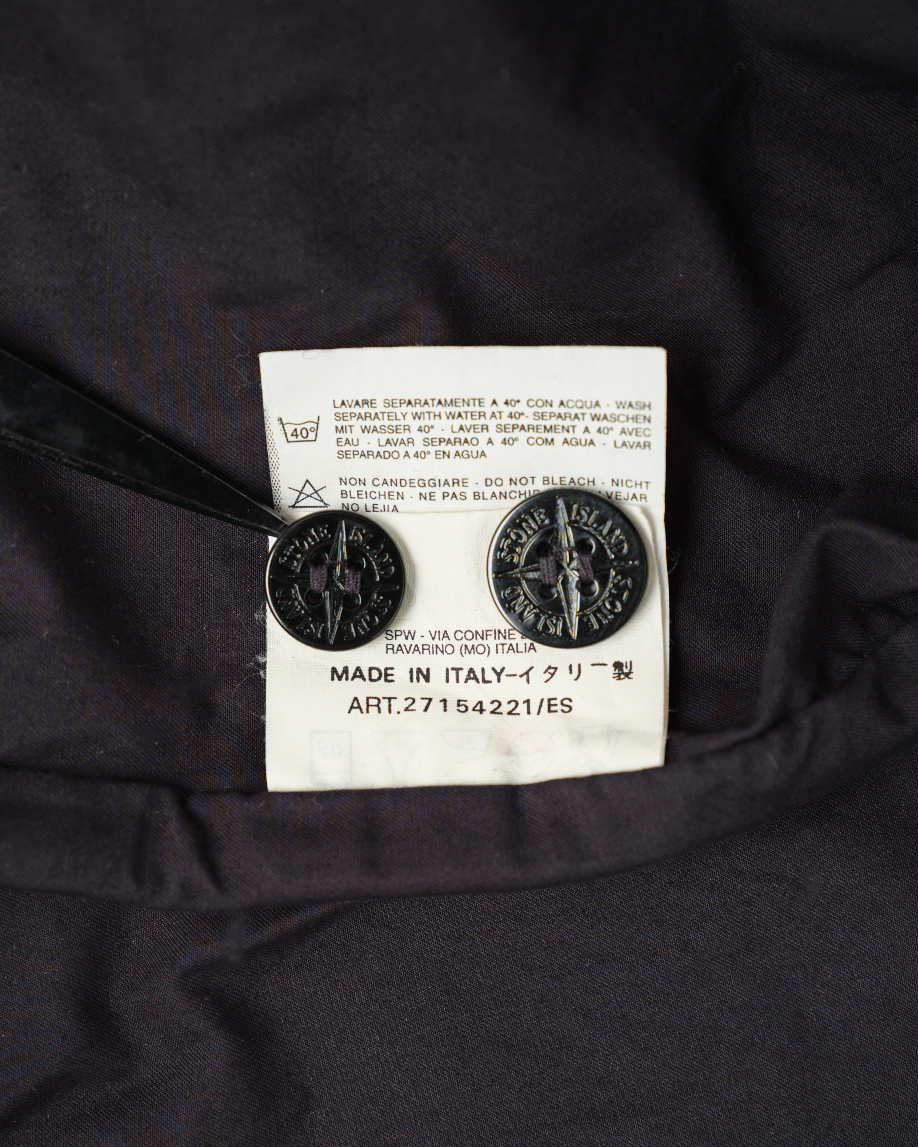 【97AW】Old STONE ISLAND Garment Dyed Cotton Jacket With Liner Size.M "RASO GOMMATO" "Green Edge"