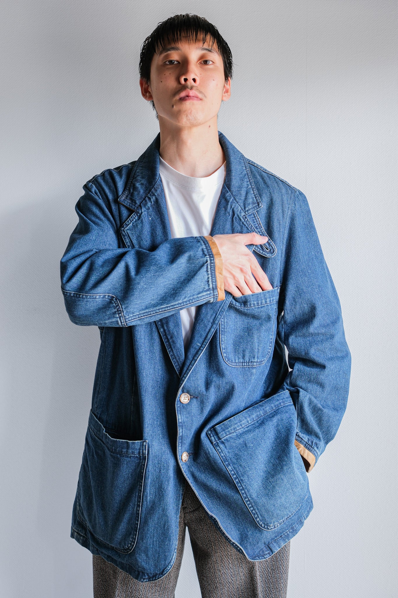 【~90's】Vintage Willis&Geiger High Ridge Lodge Denim Jacket Size.M
