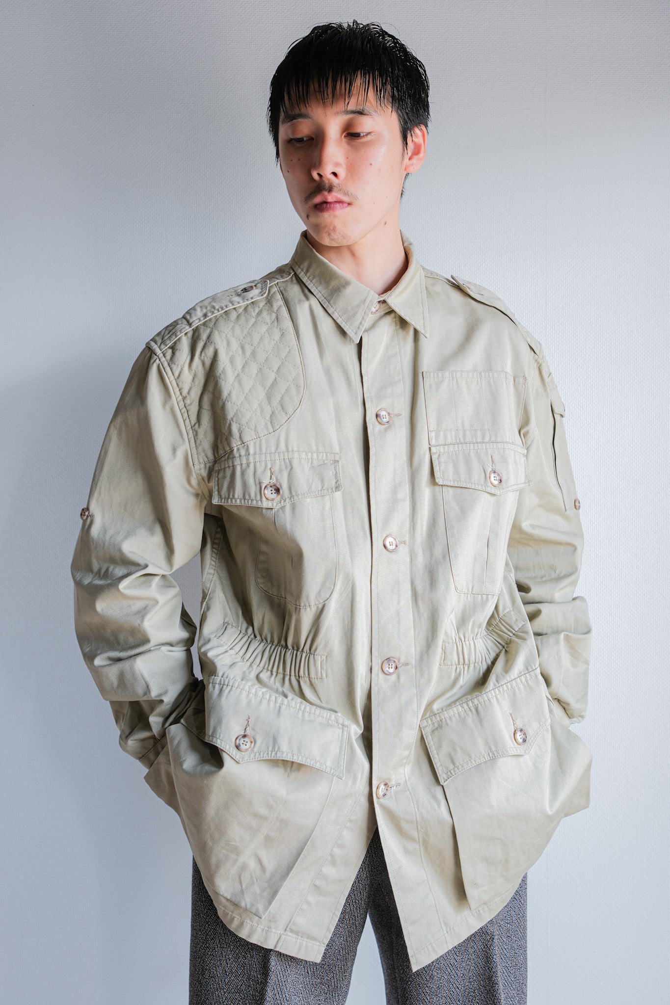 【~90's】Vintage Willis&Geiger Bush Poplin Hemingway Jacket Size.M "Made in U.S.A."