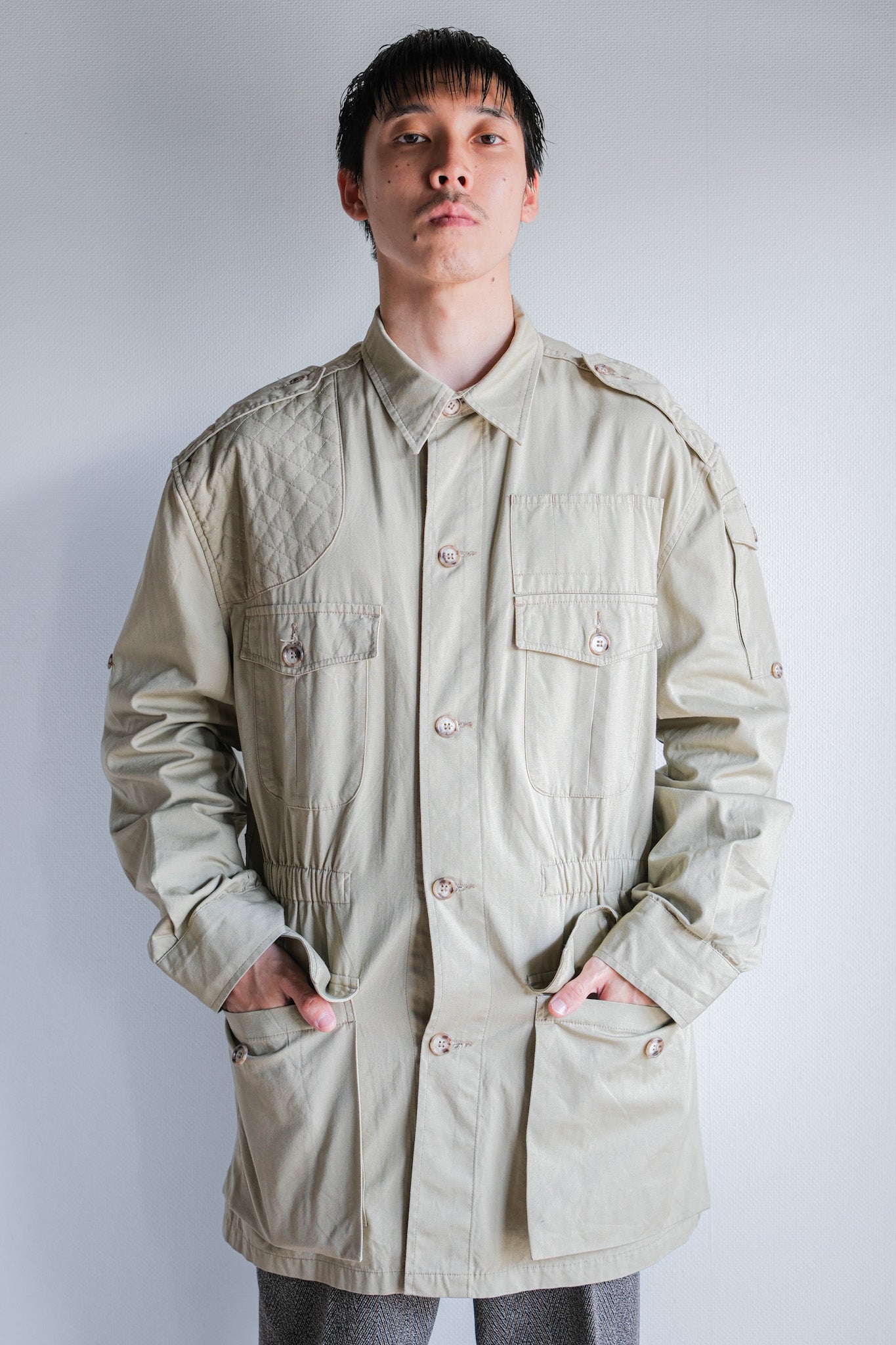 【~90's】Vintage Willis&Geiger Bush Poplin Hemingway Jacket Size.M "Made in U.S.A."