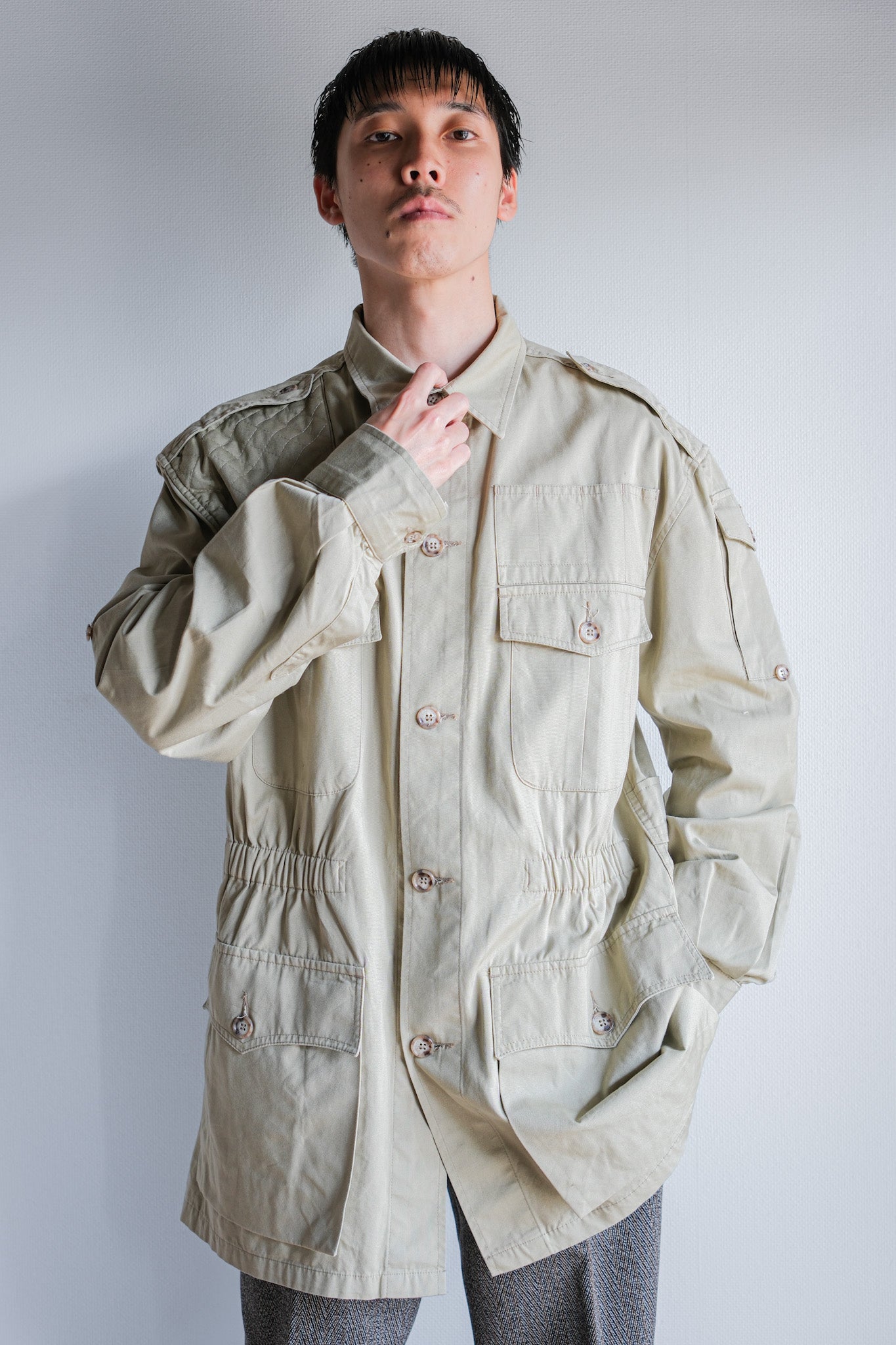 【~90's】Vintage Willis&Geiger Bush Poplin Hemingway Jacket Size.M "Made in U.S.A."