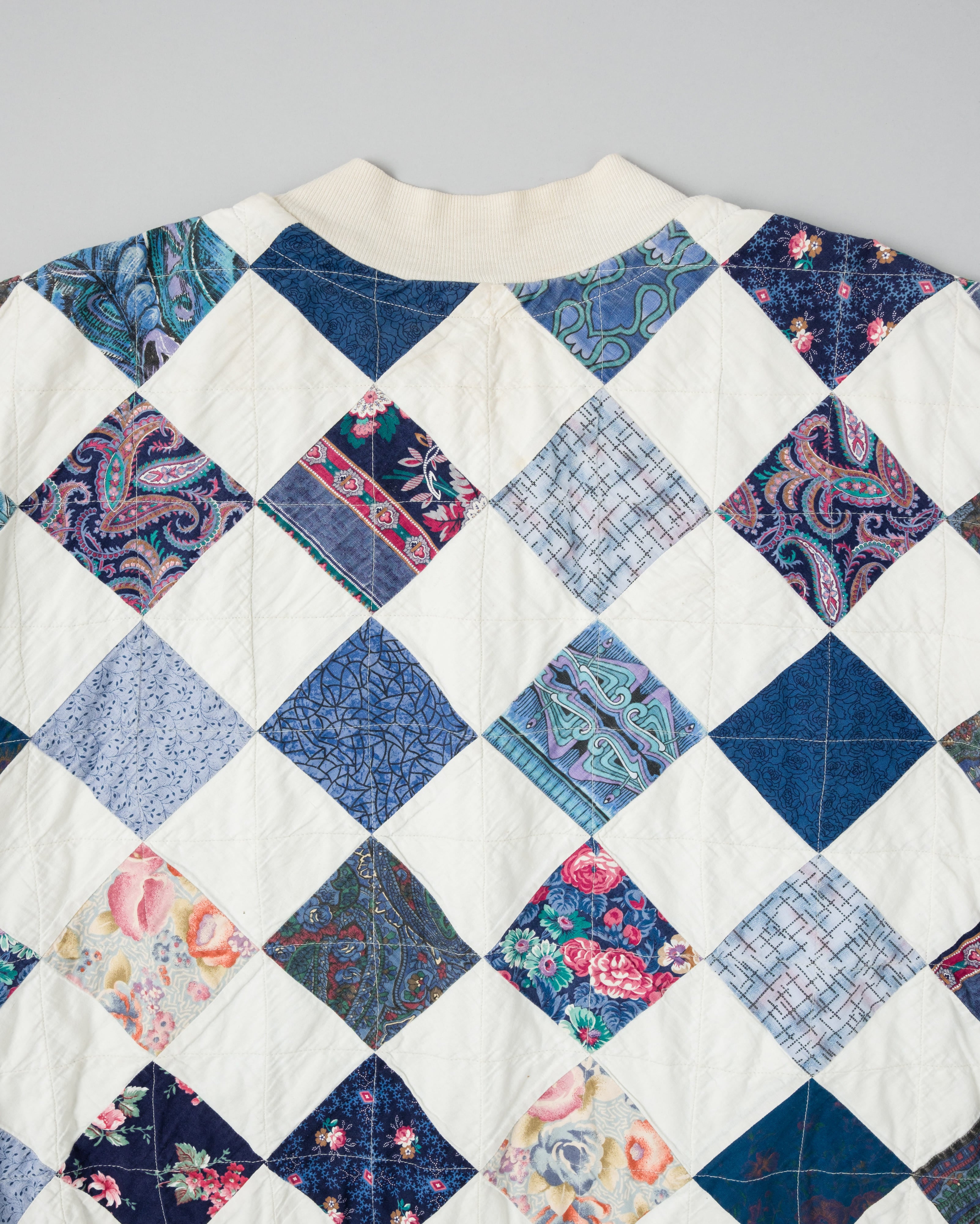 【~70’s】Europe Vintage Various Patterned Patchwork Blouson "Handmade"