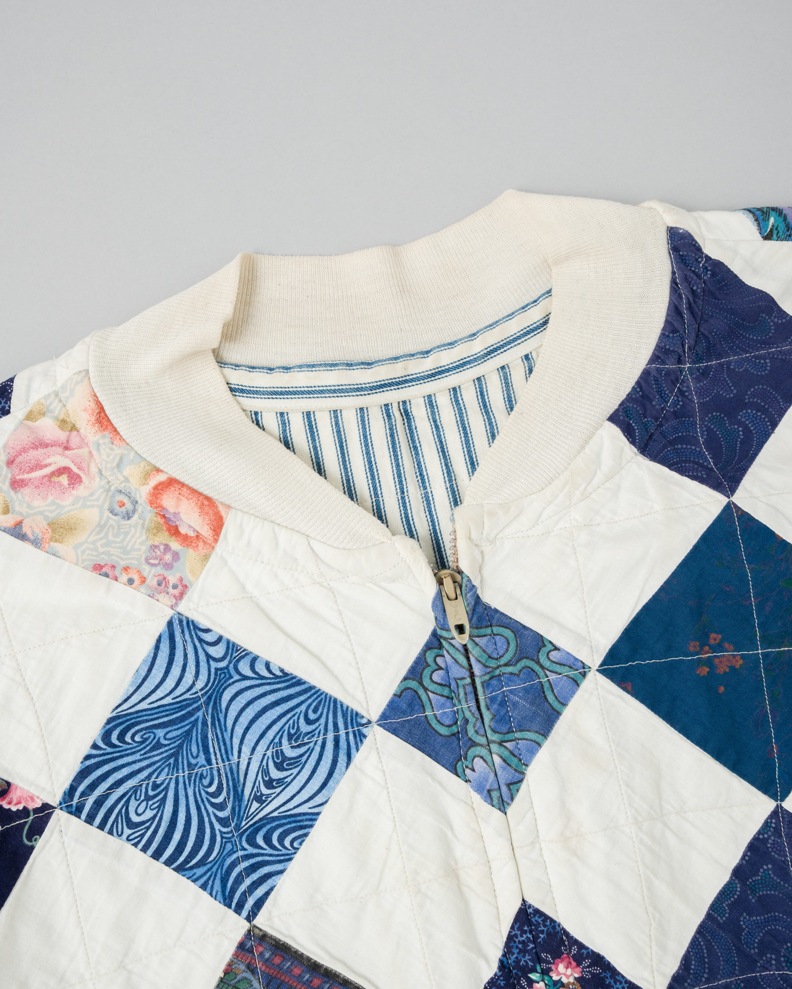 【~70’s】Europe Vintage Various Patterned Patchwork Blouson "Handmade"