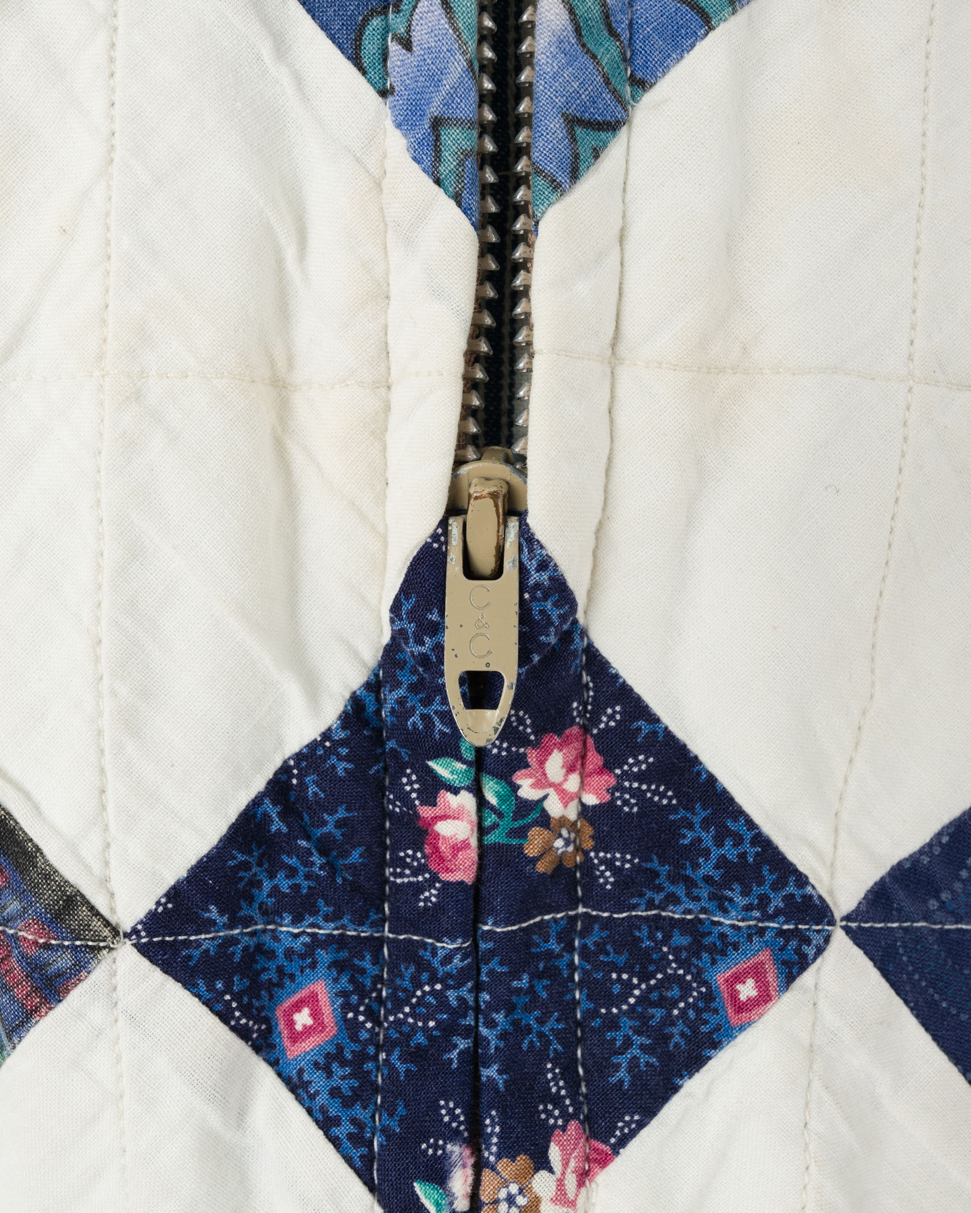 【~70’s】Europe Vintage Various Patterned Patchwork Blouson "Handmade"