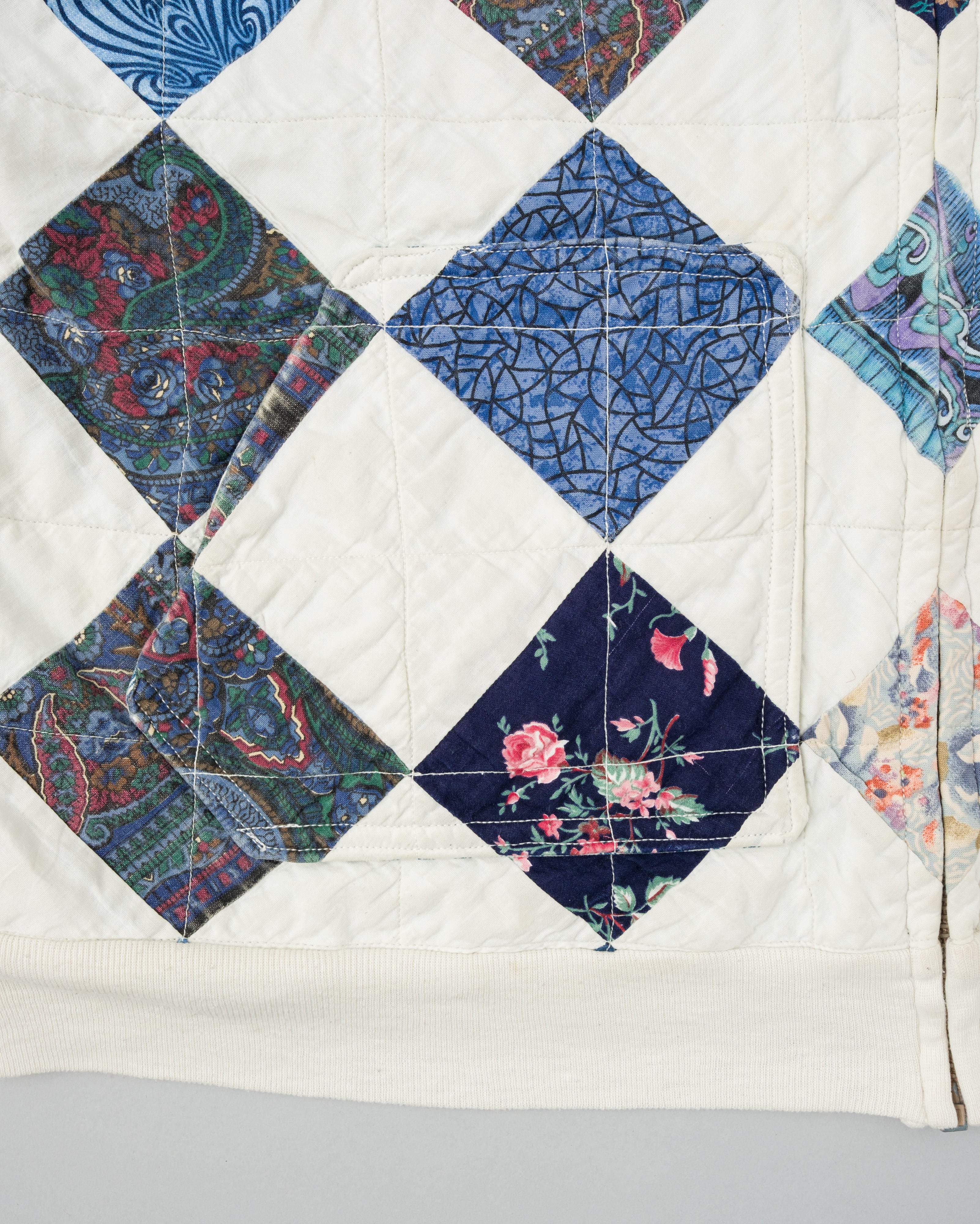 【~70’s】Europe Vintage Various Patterned Patchwork Blouson "Handmade"