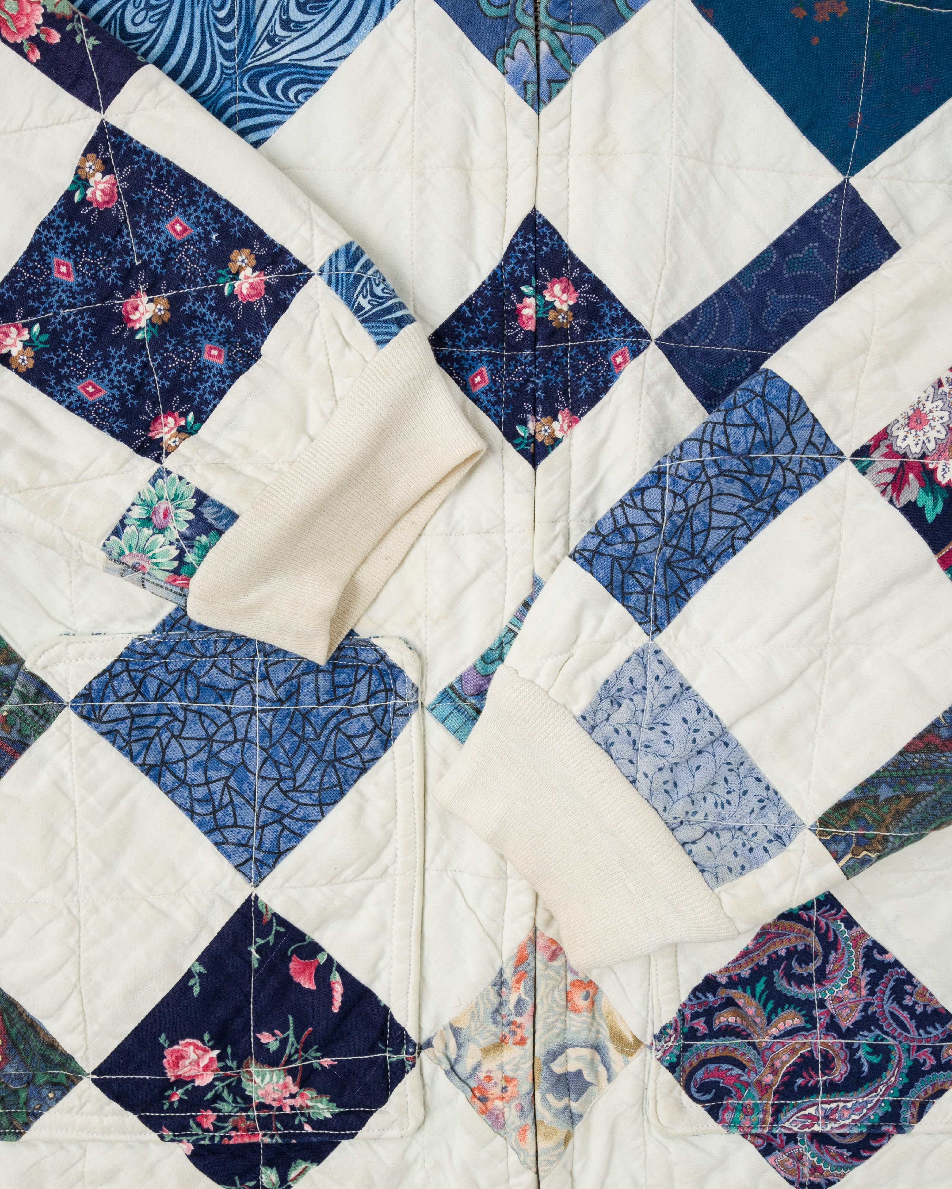 【~70’s】Europe Vintage Various Patterned Patchwork Blouson "Handmade"