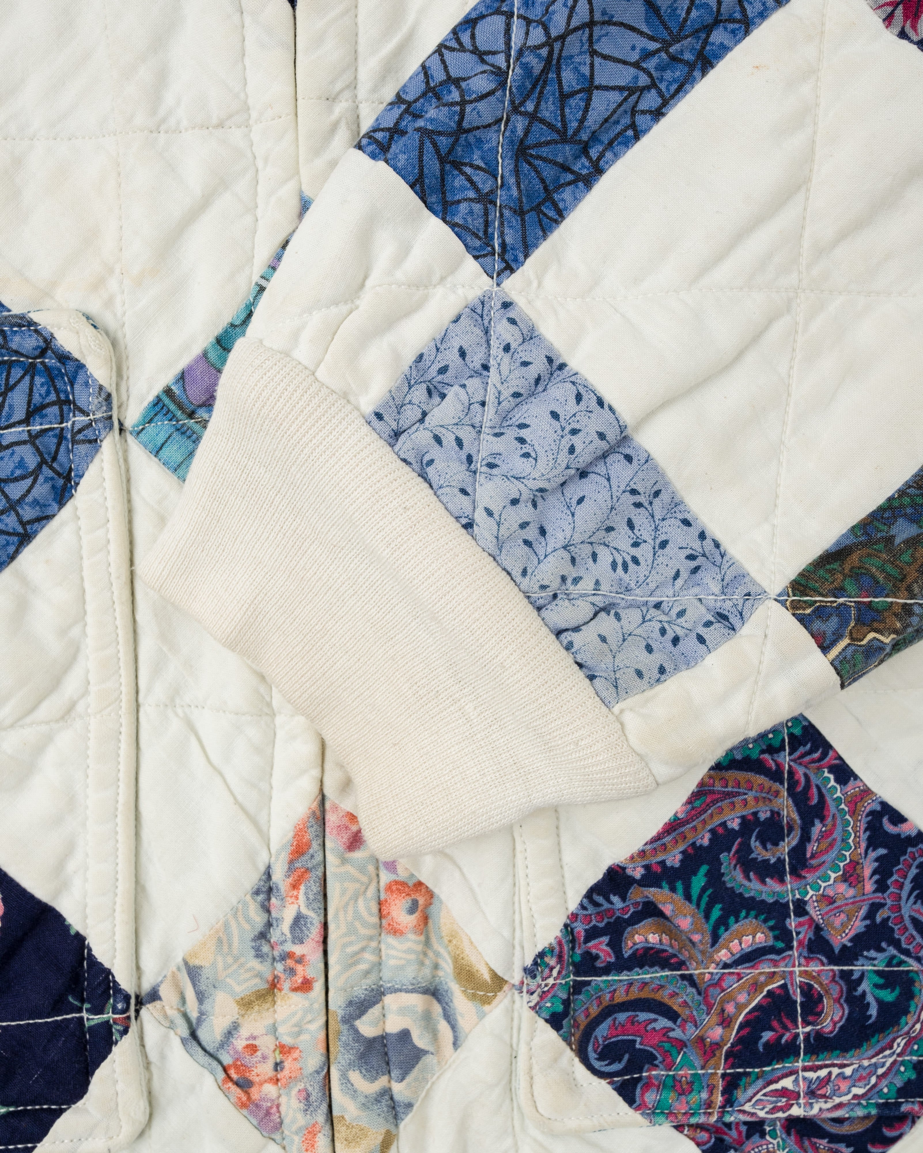 【~70’s】Europe Vintage Various Patterned Patchwork Blouson "Handmade"