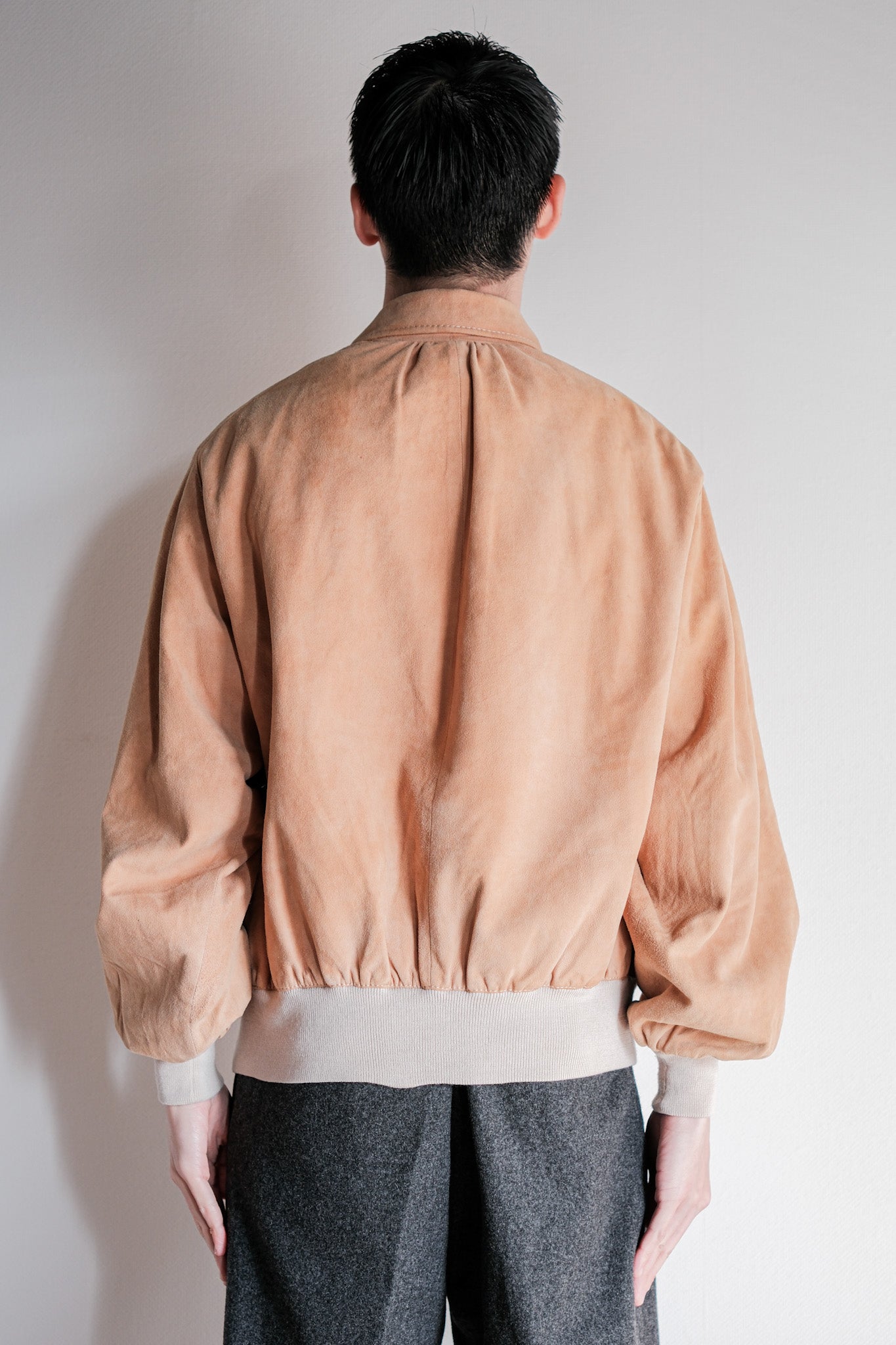 【~70's】Old Hermès Sport Paris Saddle Shoulder Suede Leather Blouson
