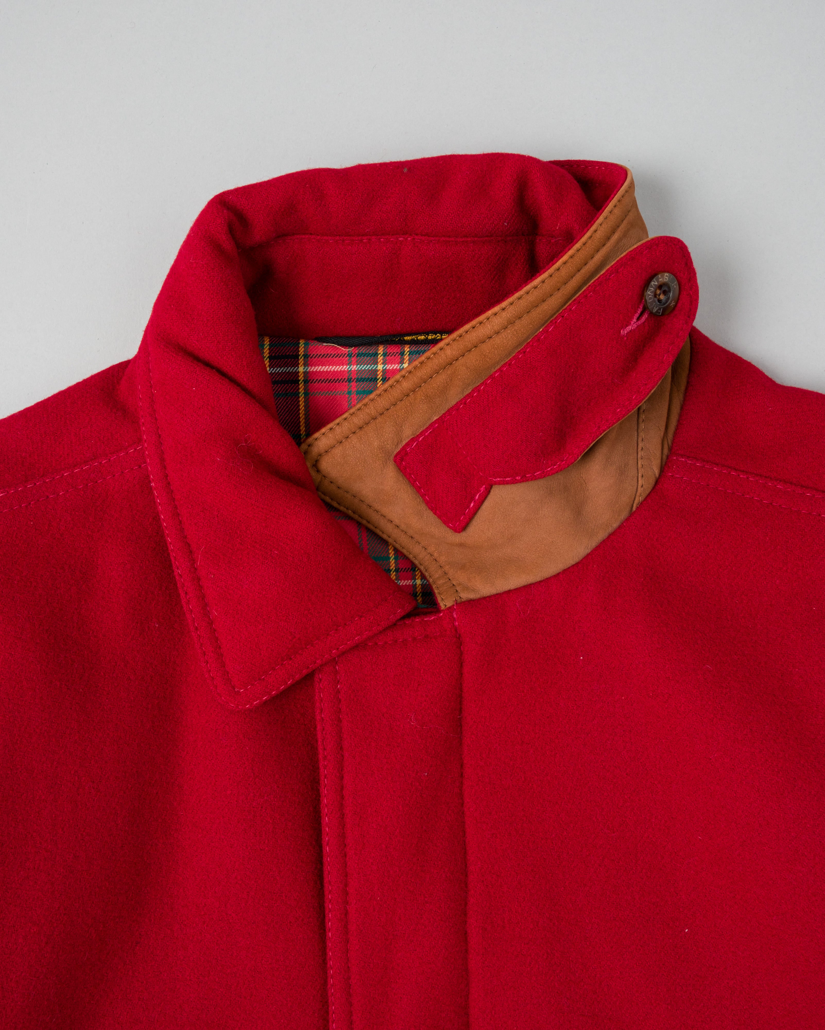 【~80’s】Vintage Façonnable Mixed Wool Crazy Pattern Blouson With Chin Strap Size.L