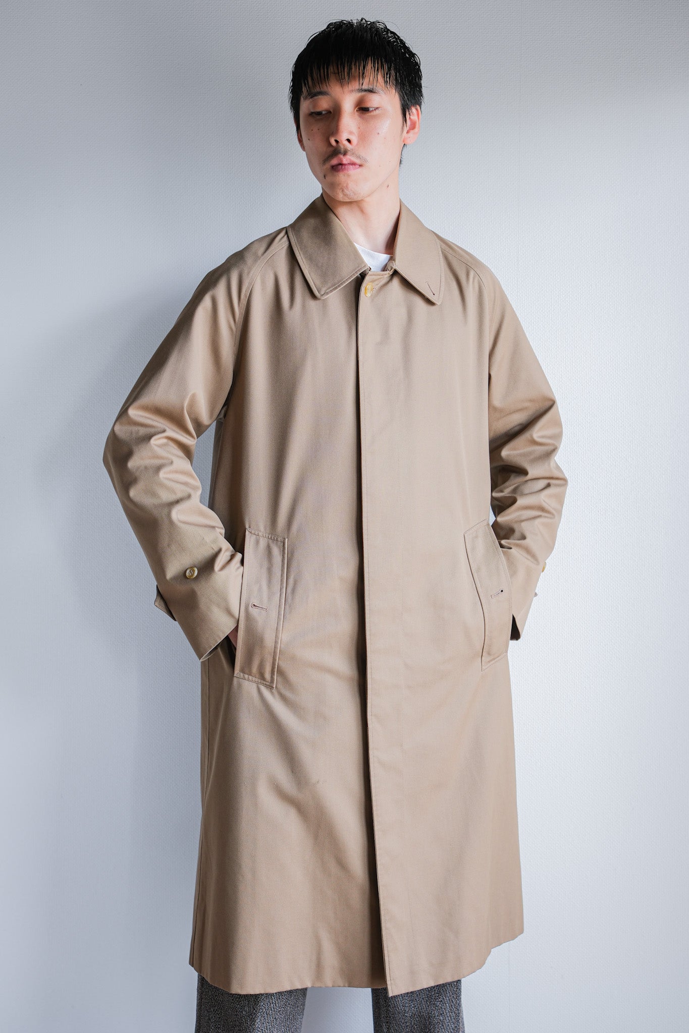 【~70's】Vintage Burberrys Single Raglan Balmacaan Coat Size.42REG