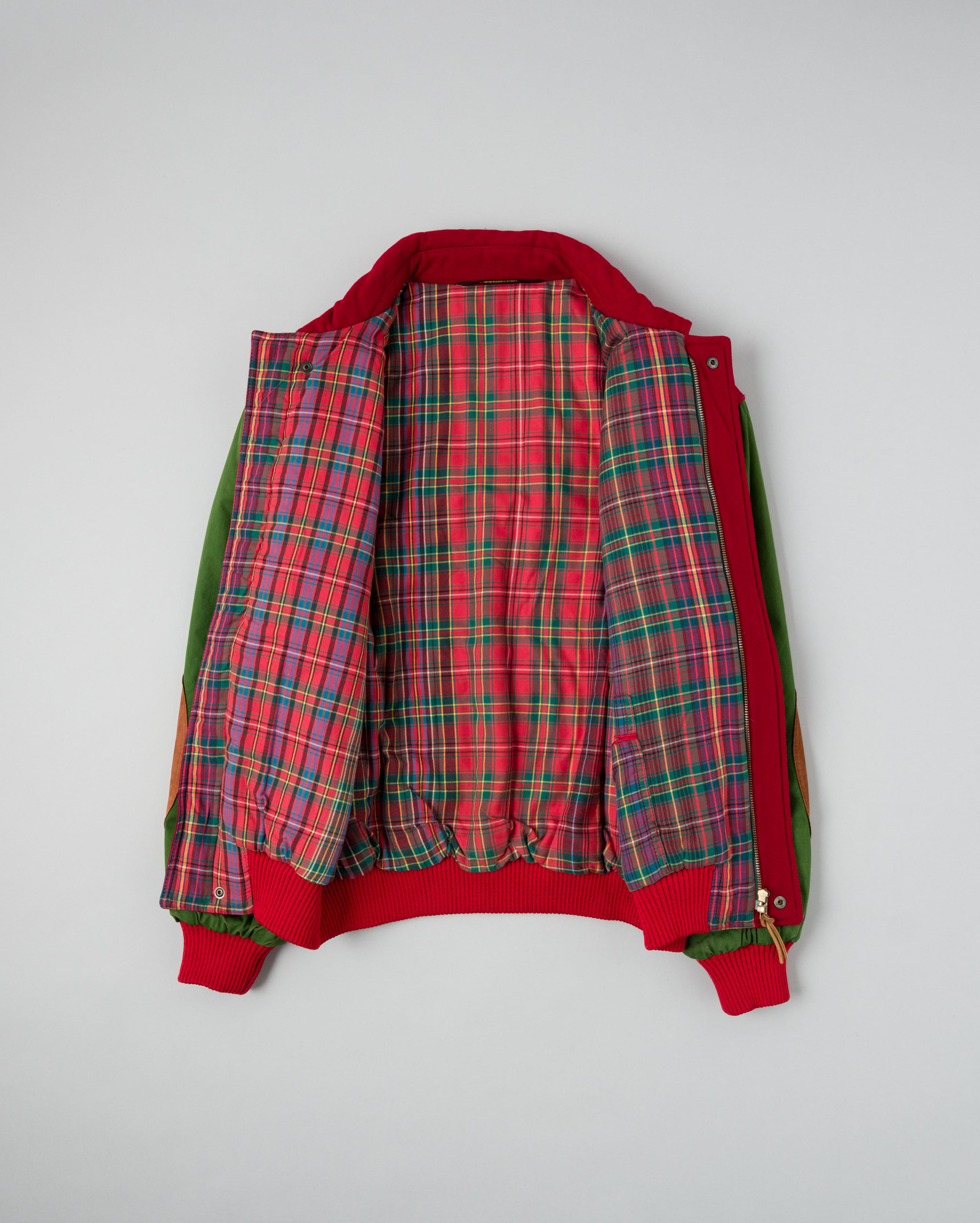 【~80’s】Vintage Façonnable Mixed Wool Crazy Pattern Blouson With Chin Strap Size.L