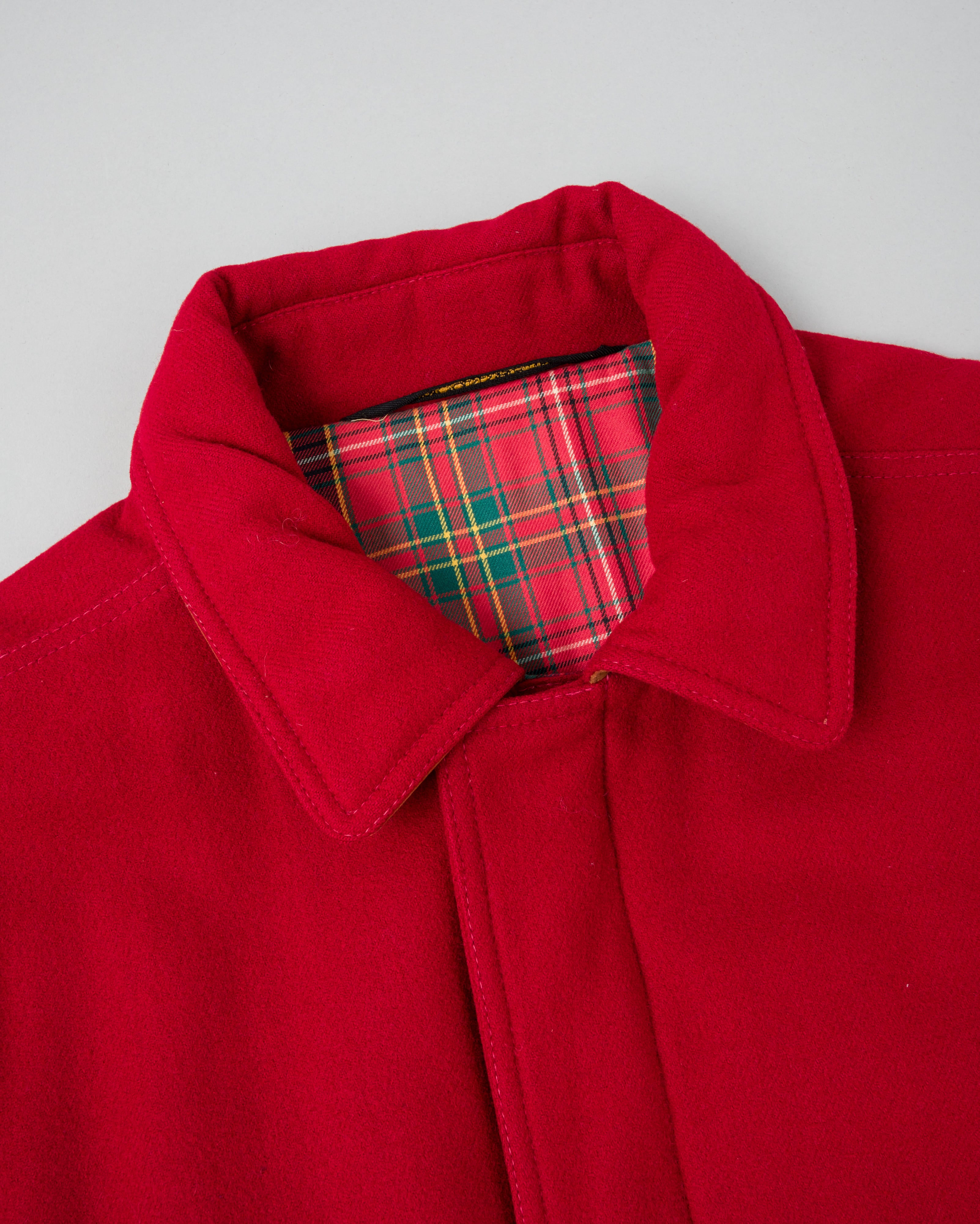 【~80’s】Vintage Façonnable Mixed Wool Crazy Pattern Blouson With Chin Strap Size.L