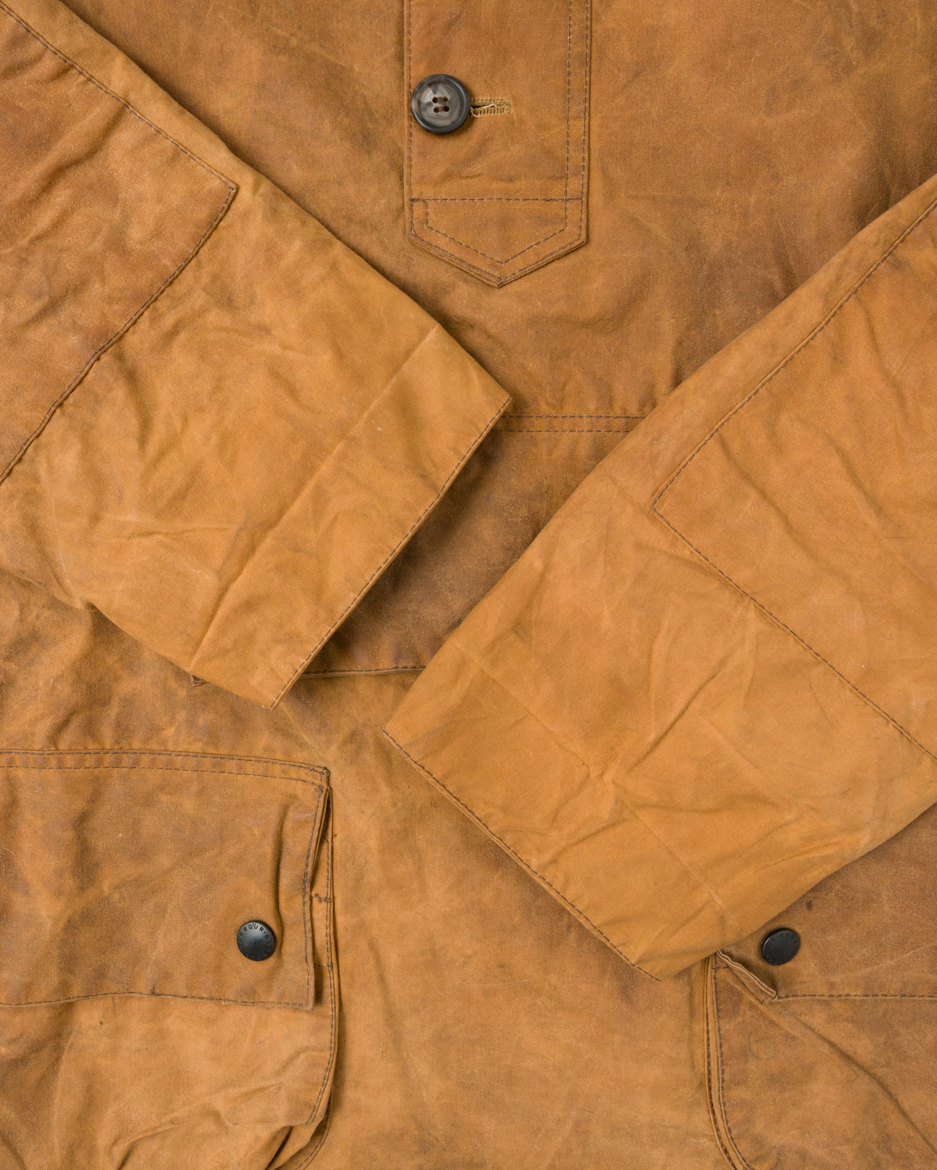 【~90’s】Vintage Barbour Waxed Cotton Smock Jacket "LONGSHOREMAN" 3 Crest