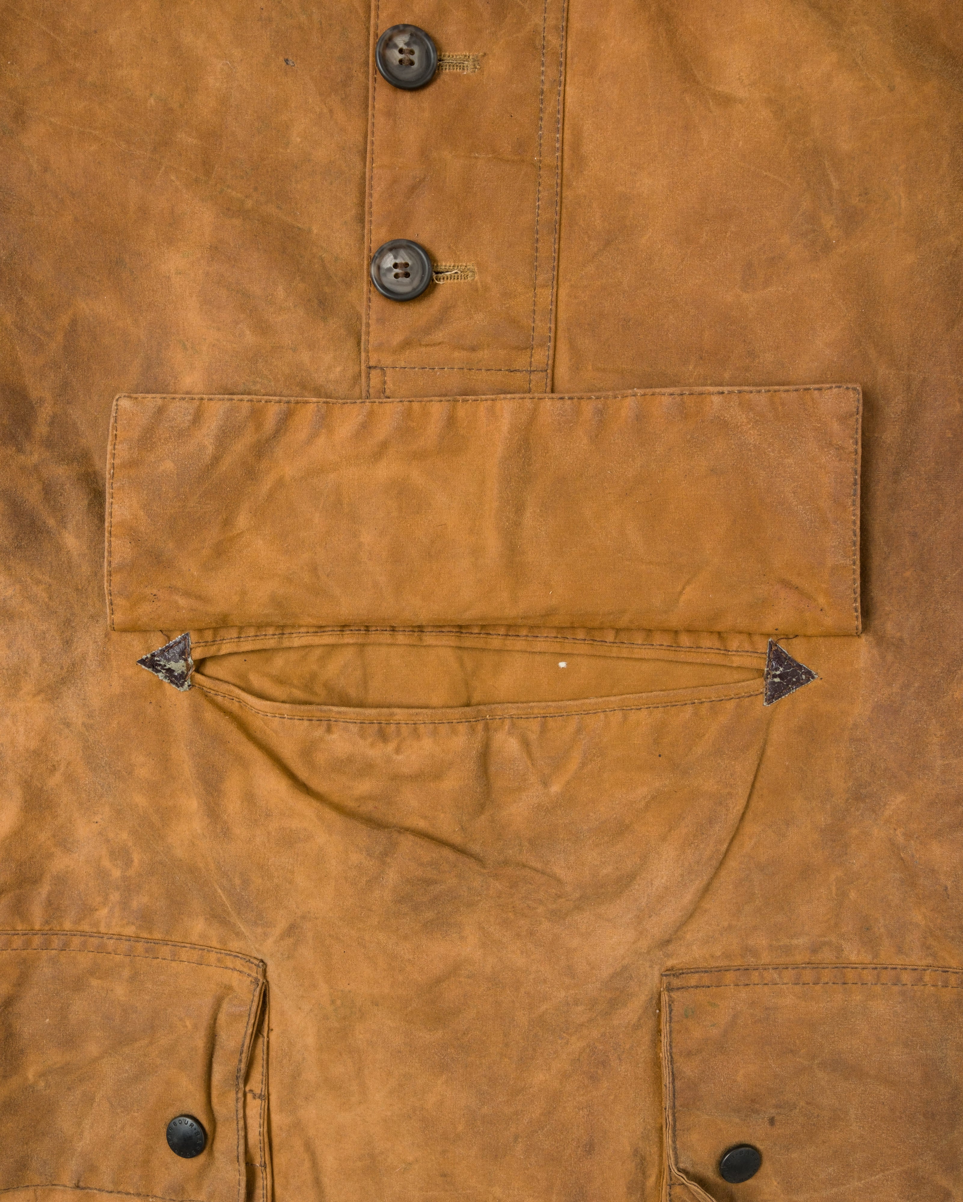 【~90’s】Vintage Barbour Waxed Cotton Smock Jacket "LONGSHOREMAN" 3 Crest
