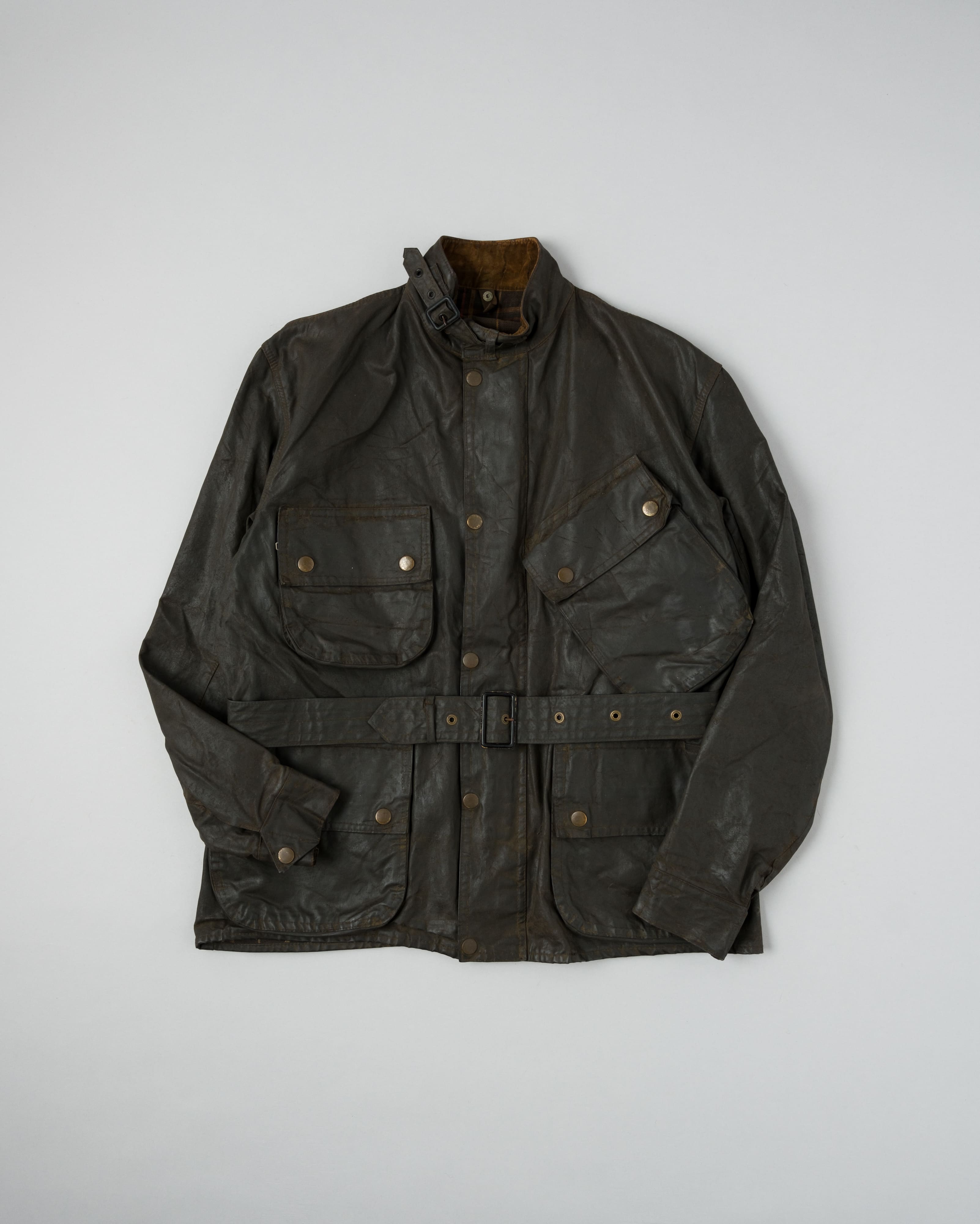 【~60's】Vintage Barbour Waxed Cotton Jacket "INTERNATIONAL SUIT" White Label Size.44